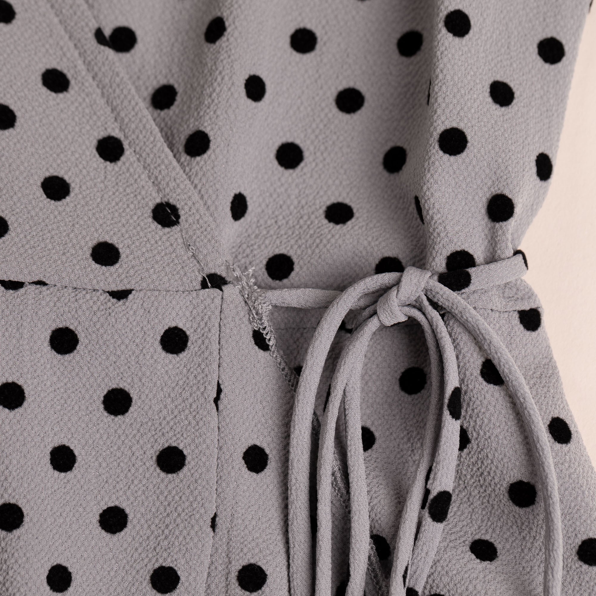 Polka Dot Maxi Wrap Dress - Image 8