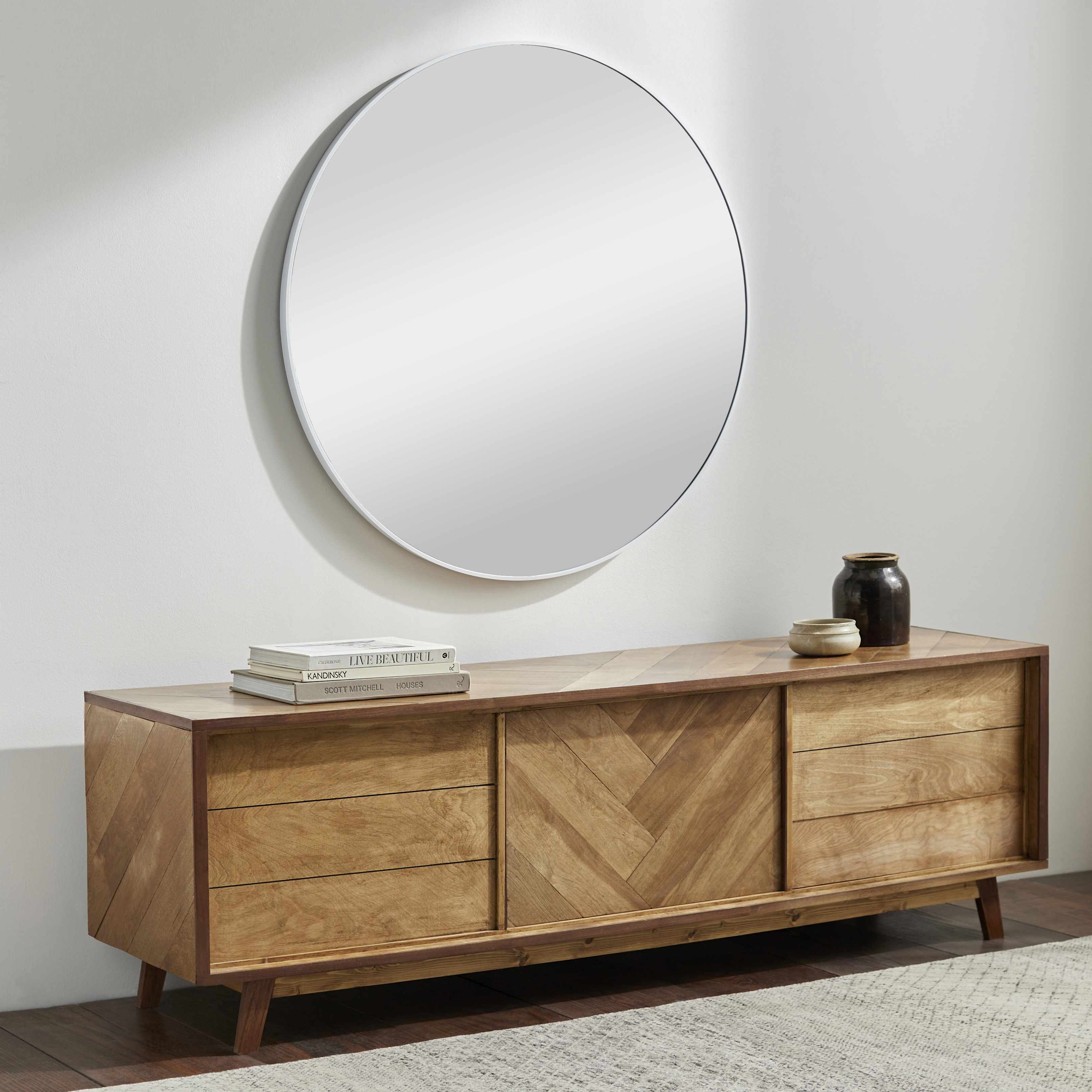Pontalina Round White Mirror - Clearance - Image 13