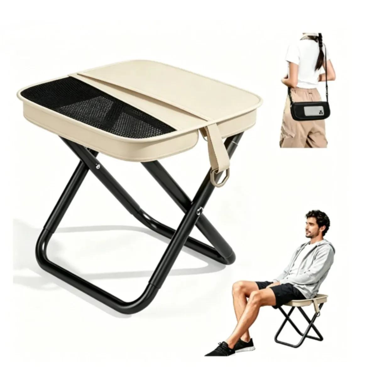 Portable Camping Seat with Storage Bag - Image 2