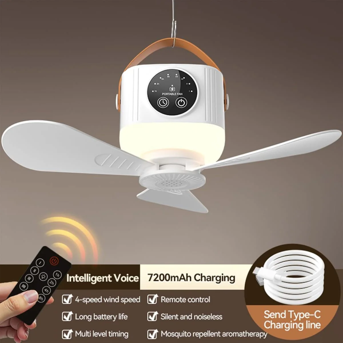 Portable Hanging Ceiling Fan - Image 5