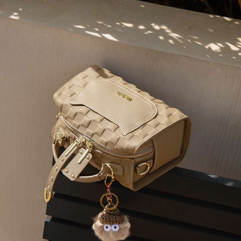 Porto Quilted Leather Top Handle Boston Crossbody Bag - Image 30
