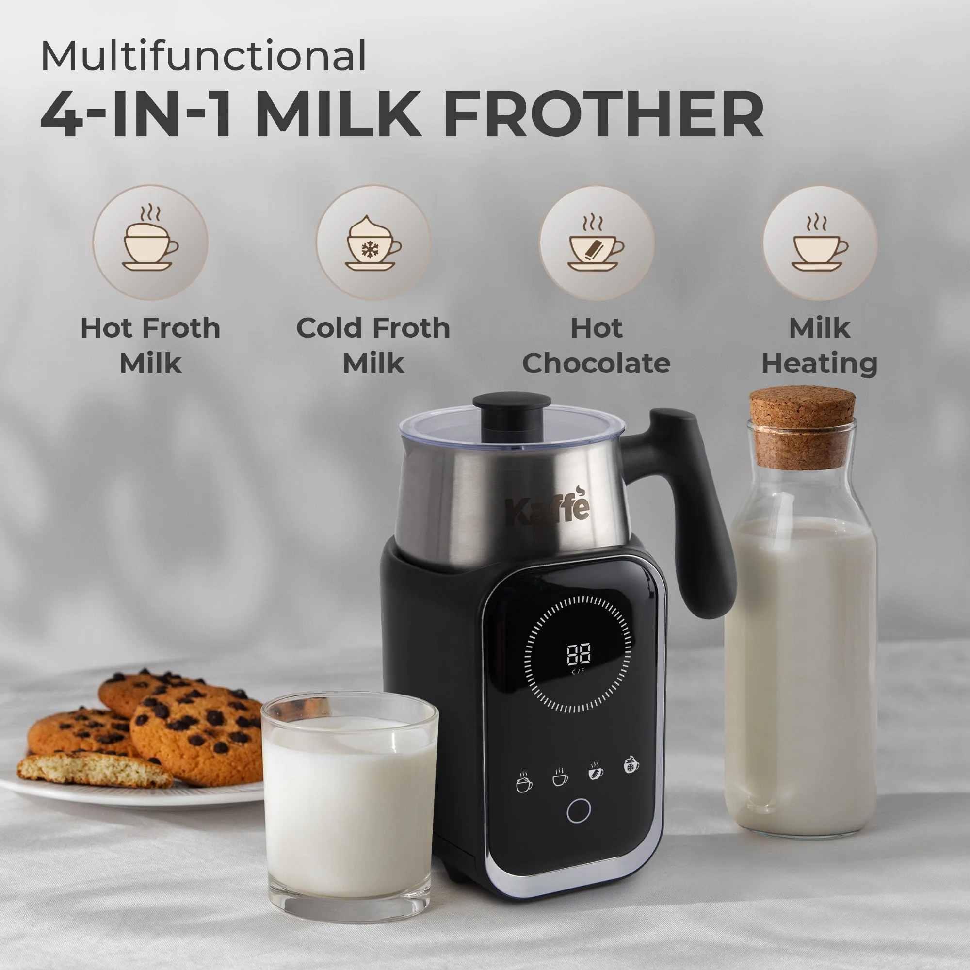 Pour-in Premium Milk Frother w/ Digital Screen, KF6075 - Image 3