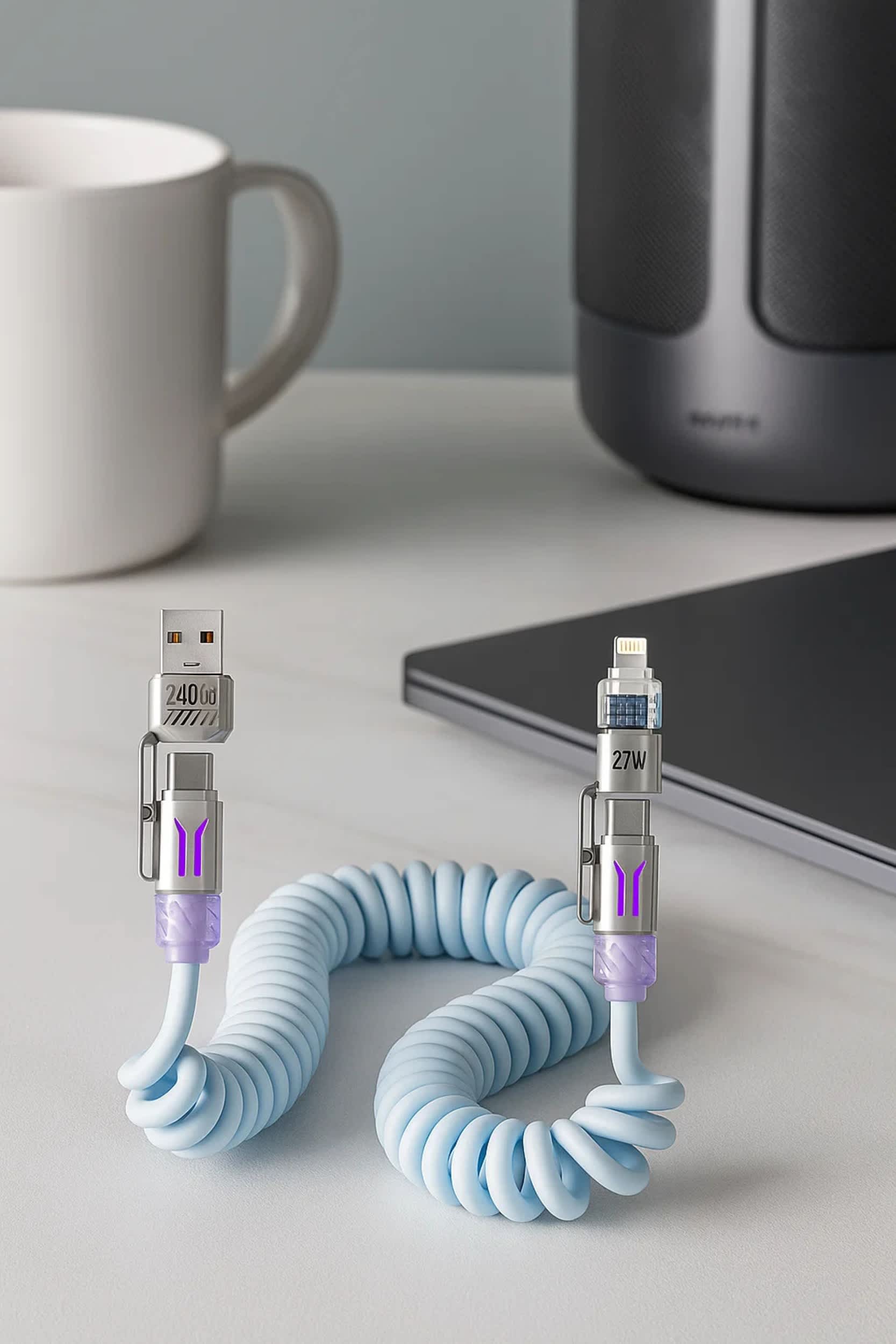 Power Spring 4 N 1 240 W Fast Charging Cable - Image 4