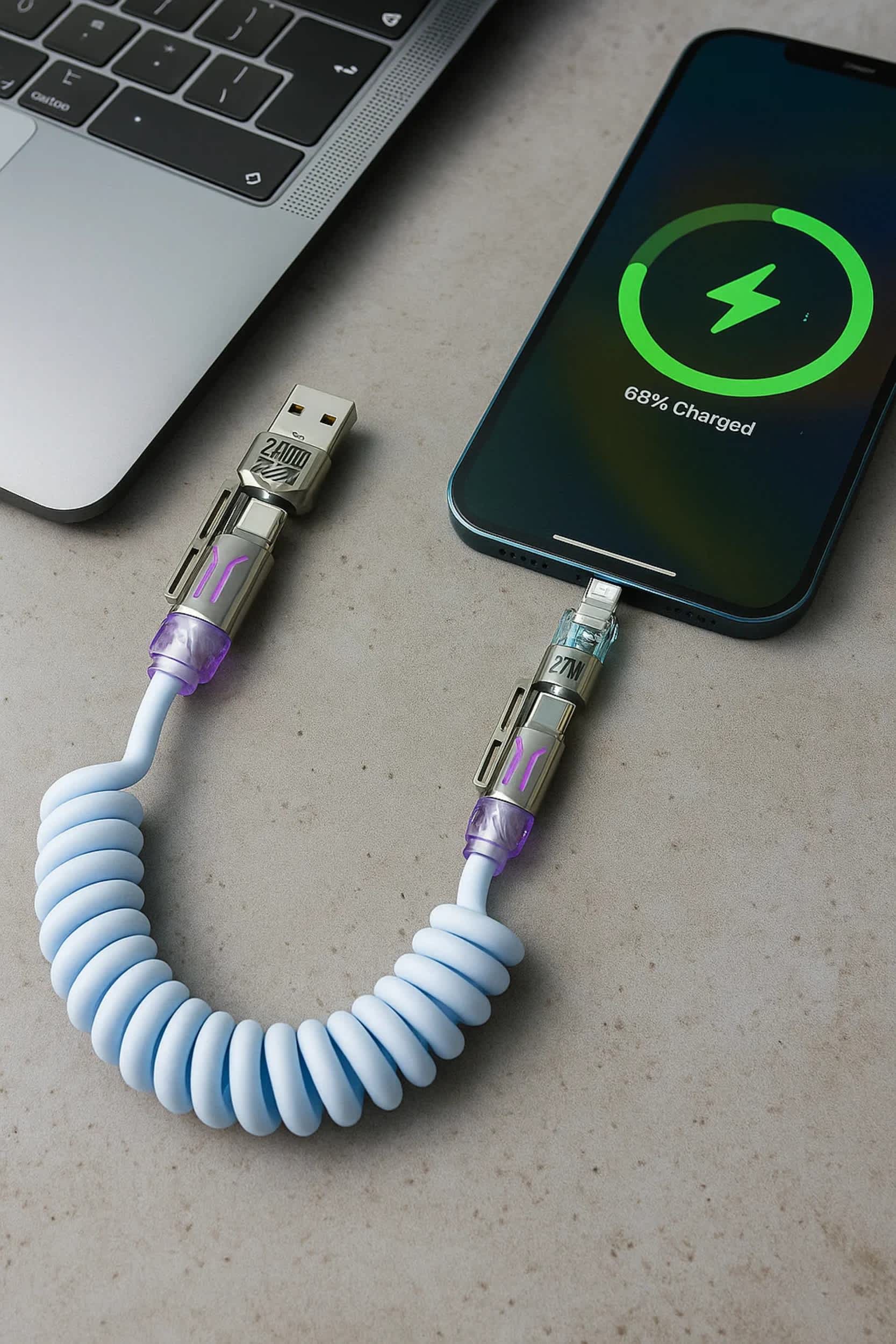 Power Spring 4 N 1 240 W Fast Charging Cable - Image 7