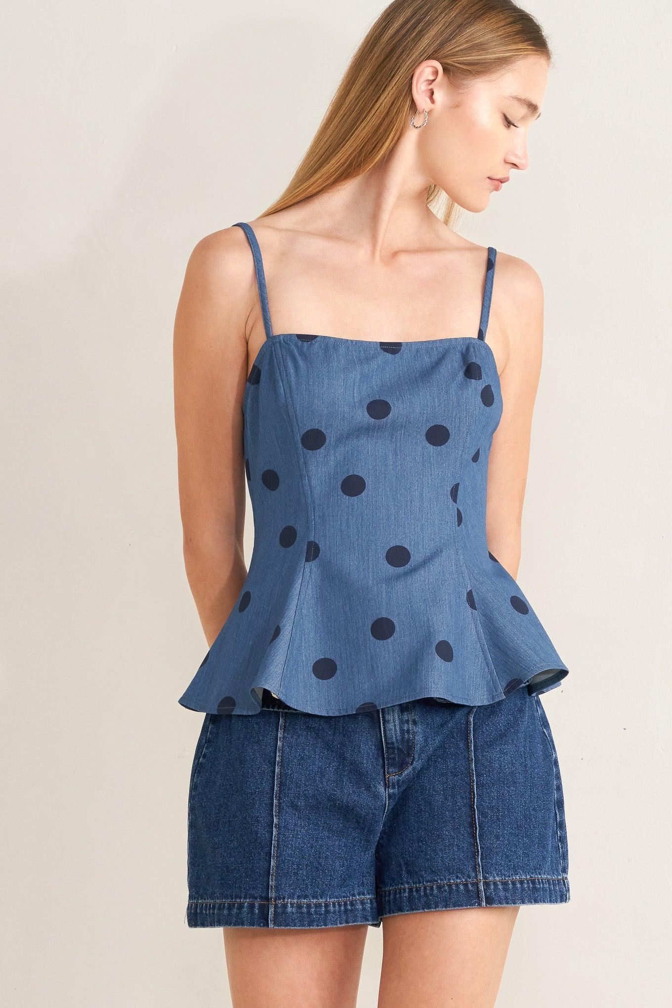 [preorder] Midnight Polka Woven Top - Image 3