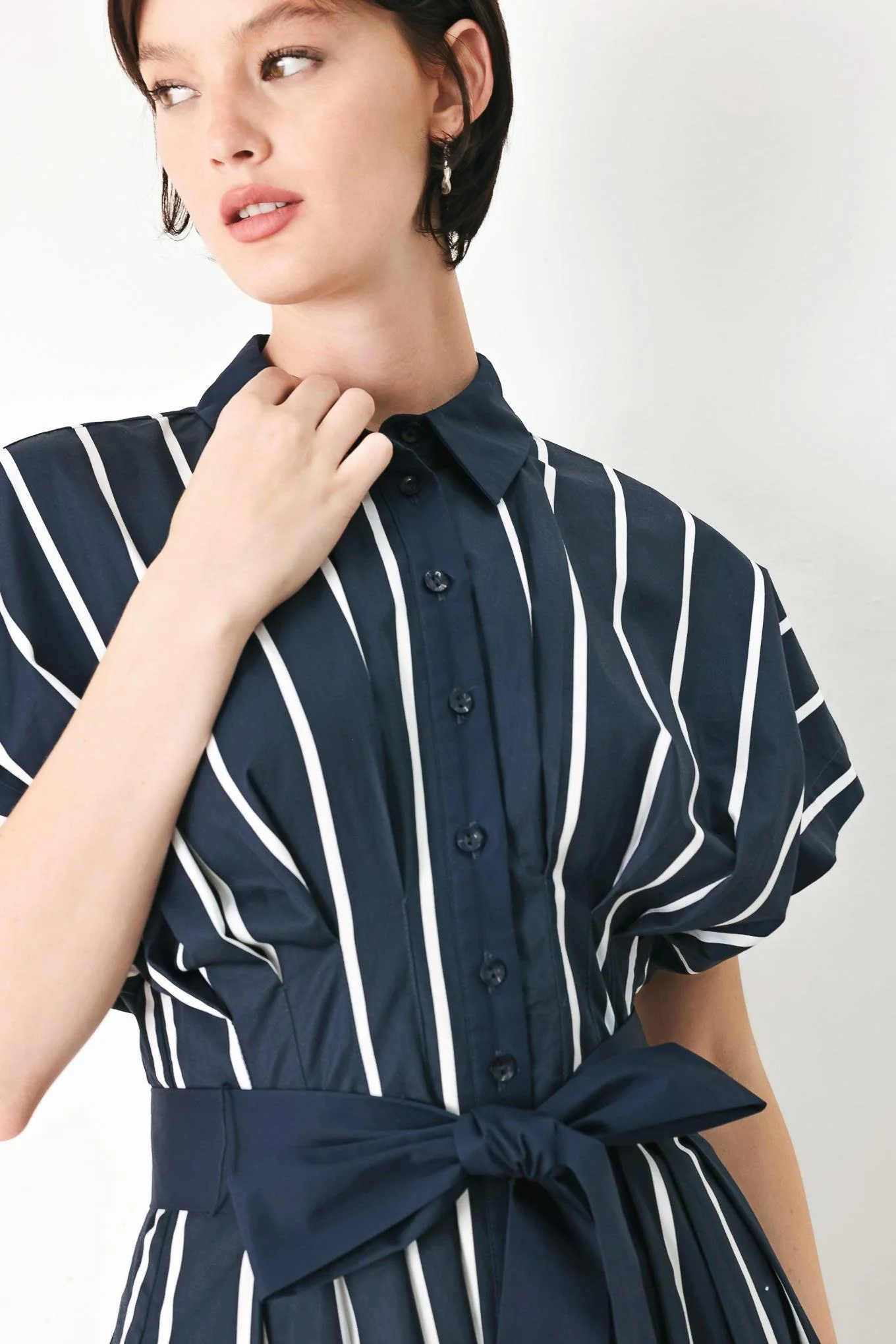 [preorder] Pinstripe Story Woven Midi Dress - Image 7