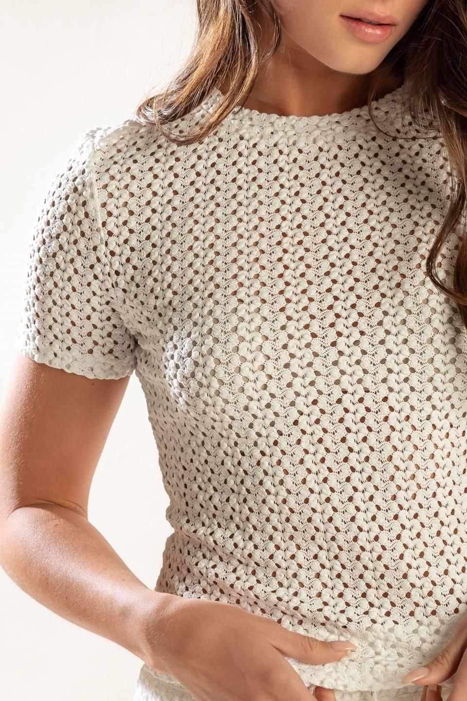 Presence of Love Semi Sheer Knit Top - Image 5
