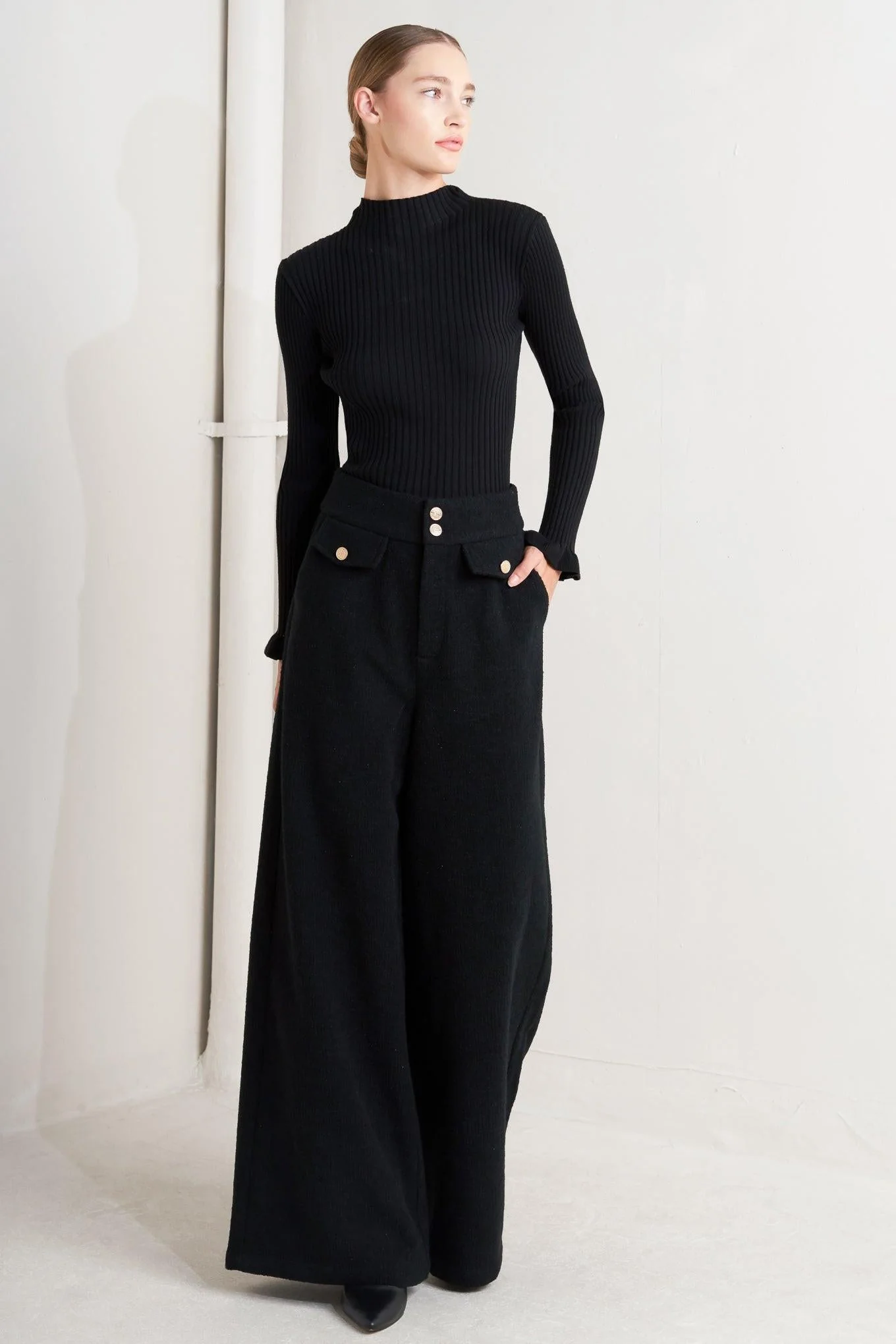 Prestige Volume Black Woven Pants - Image 5