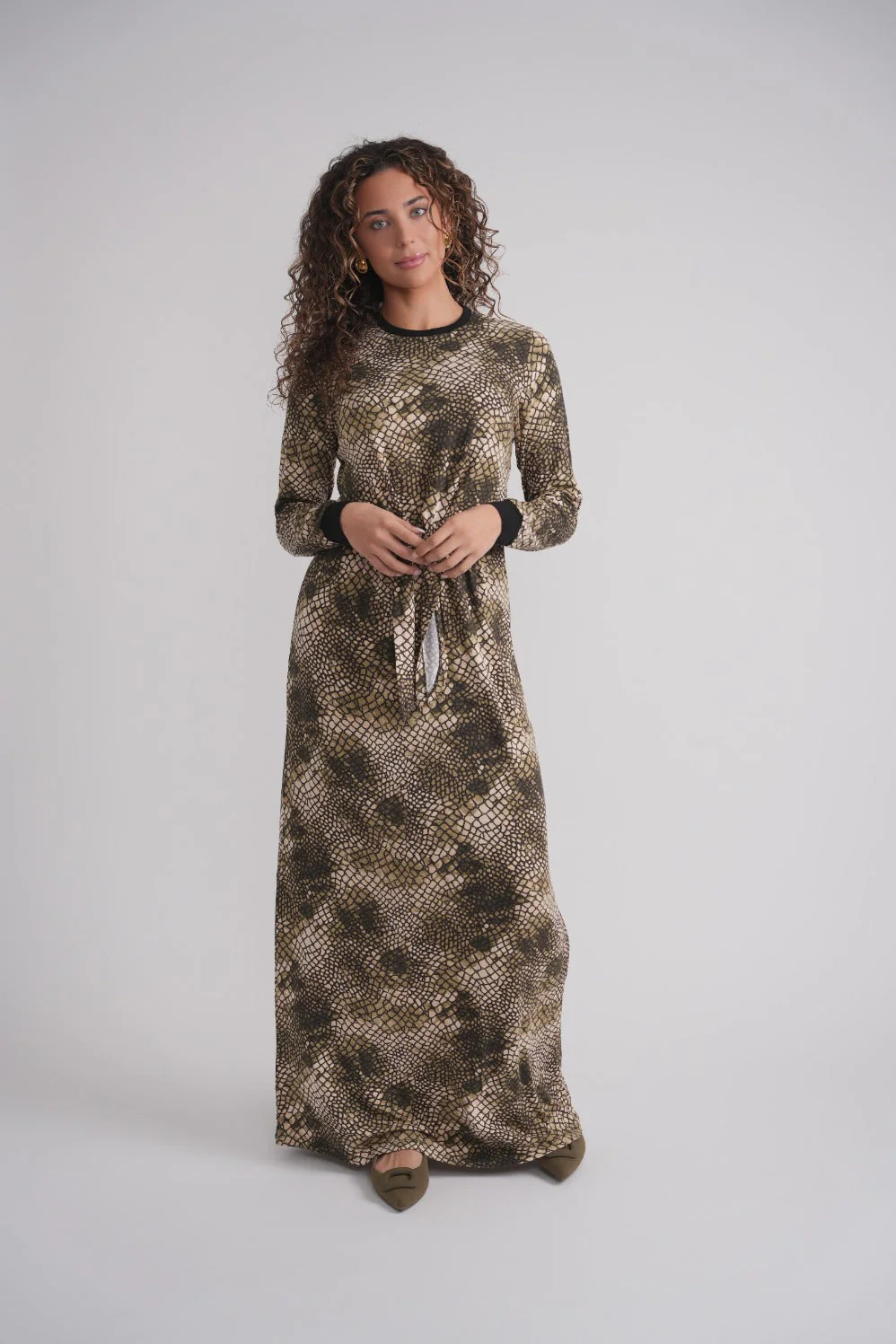 Printed Front Tie Nursing Nightgown