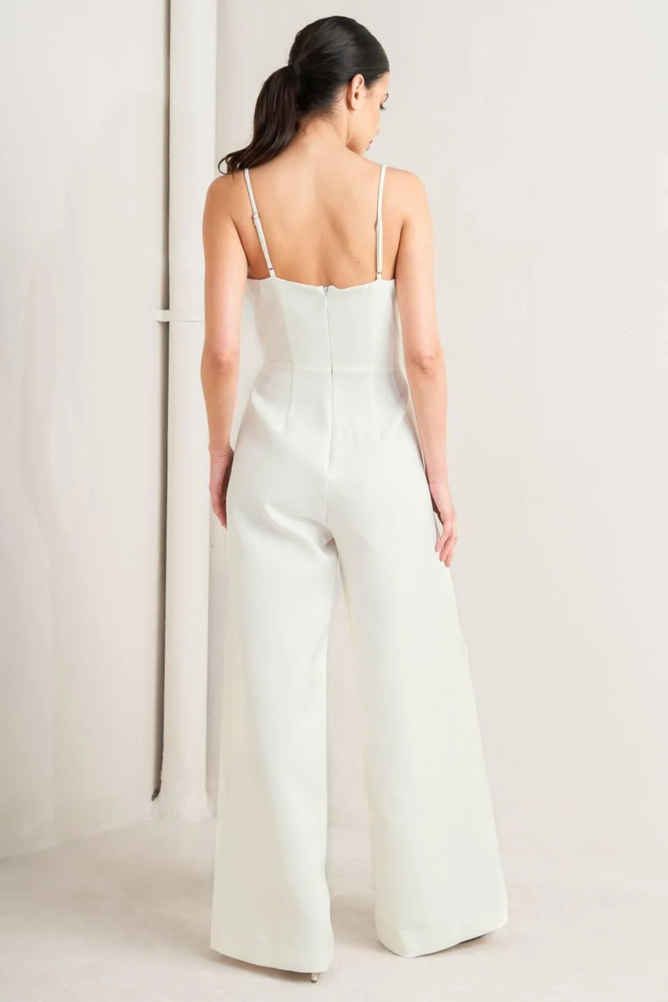 Pristine Edge Off White Woven Jumpsuit - Image 6