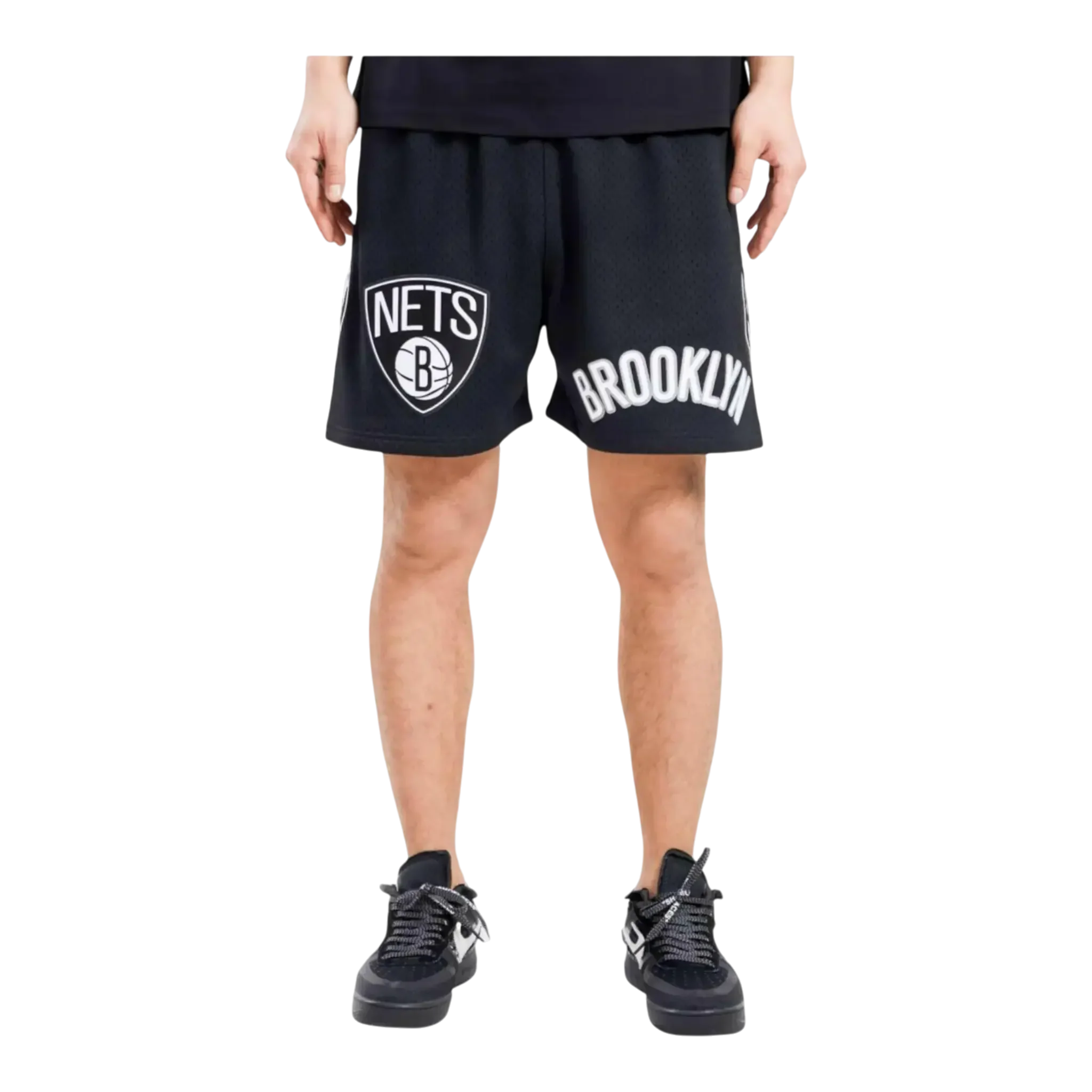 Pro Standard Brooklyn Nets Logo Pro Team Men Mesh Shorts Black