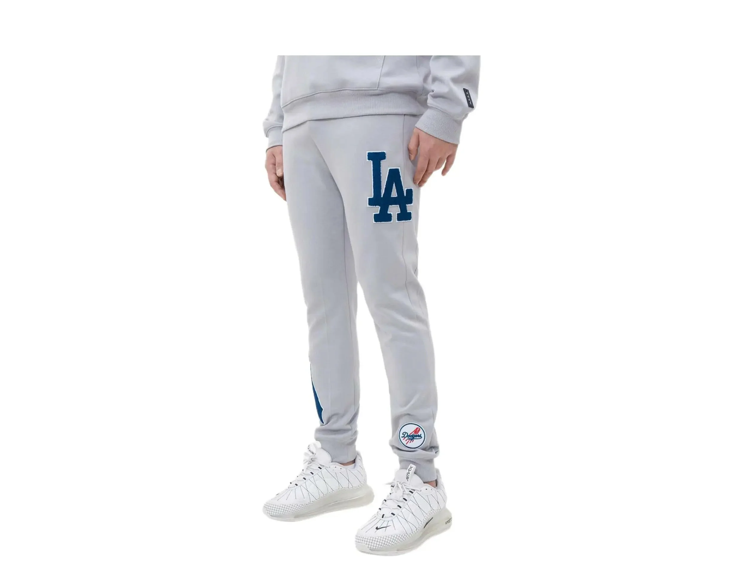 Pro Standard Los Angeles Dodgers Logo Men Joggers Grey - Image 2