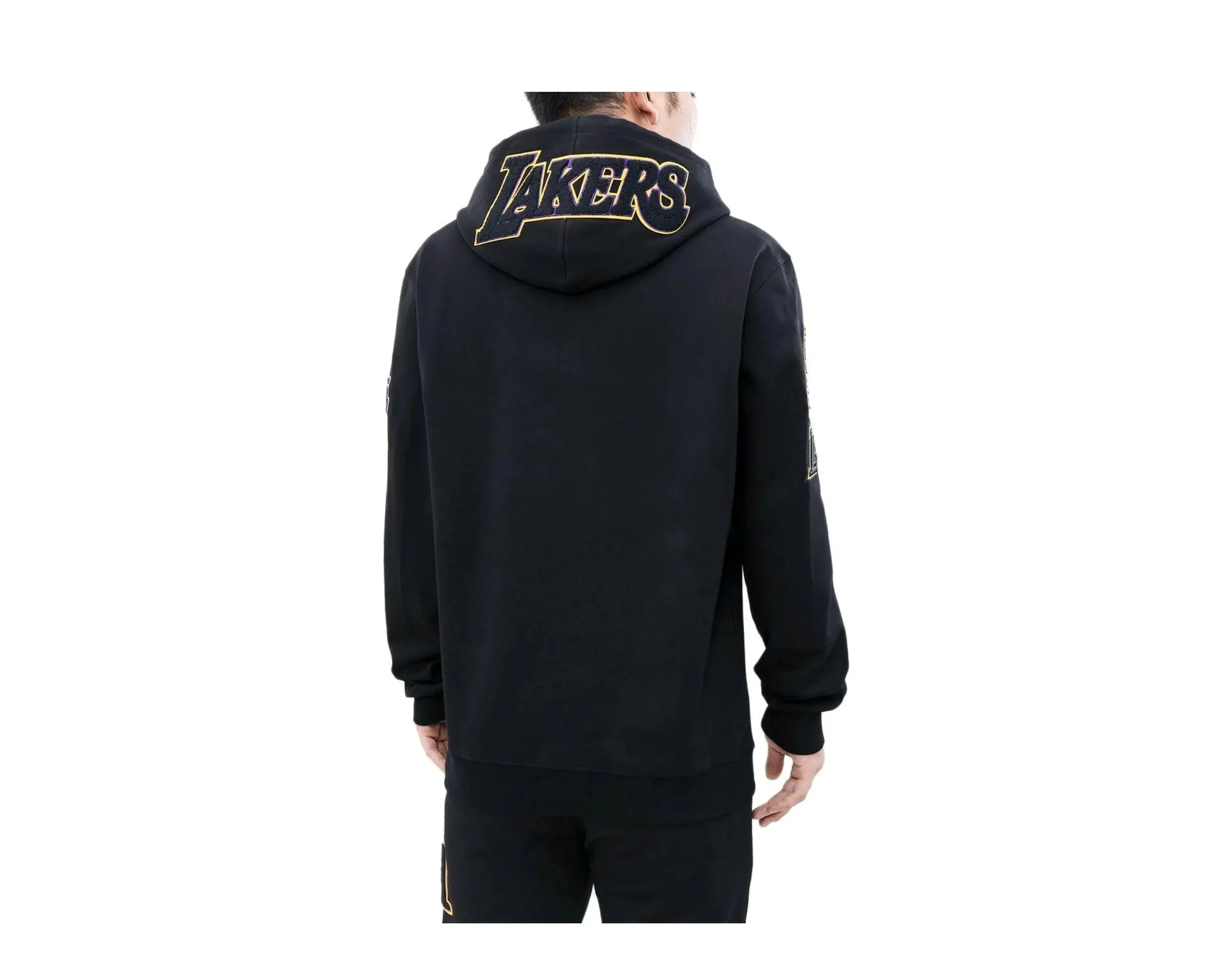 Pro Standard Los Angeles Lakers Logo Men Hoodie Black - Image 4