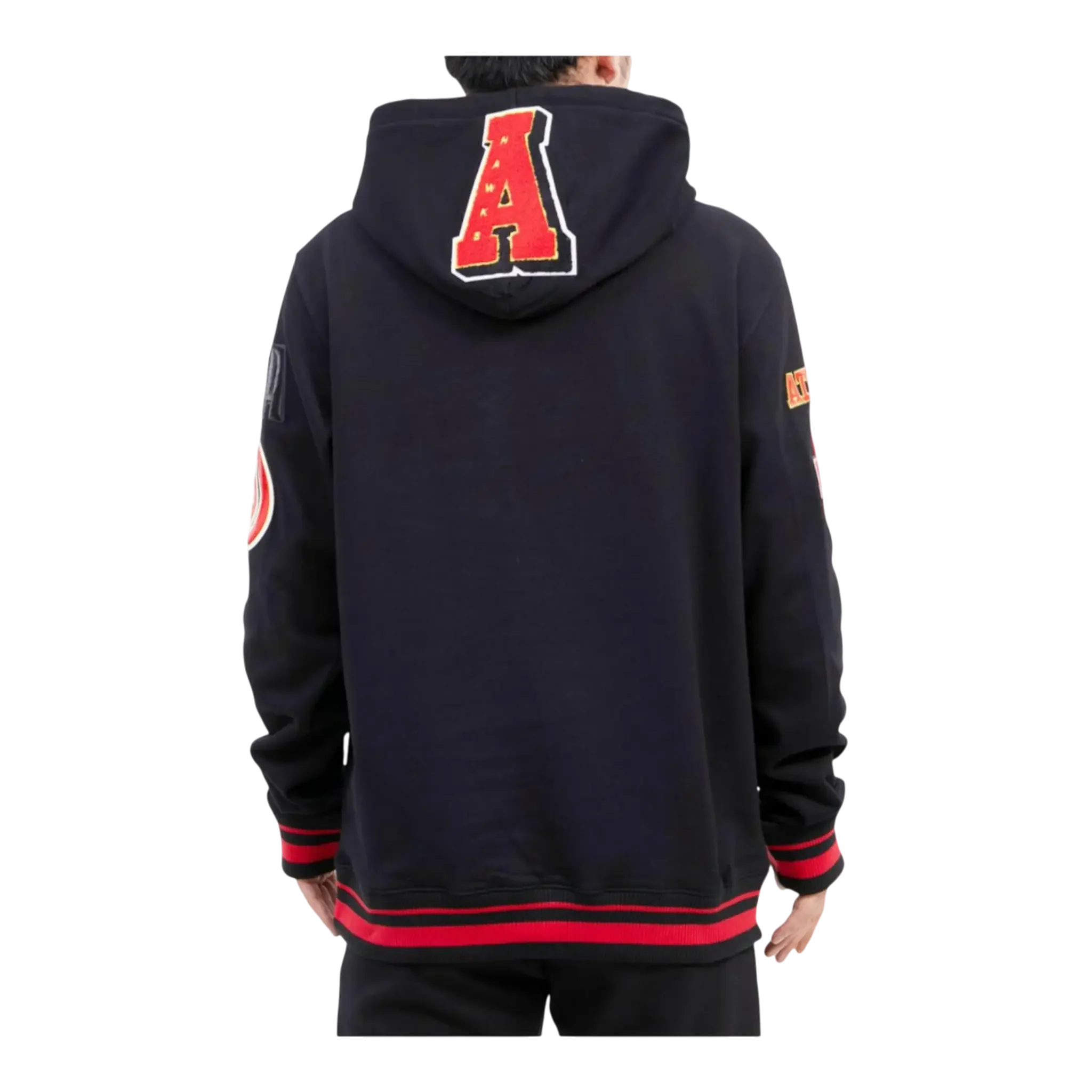 Pro Standard NBA Atlanta Hawks Mash Up Logo P/O Men Hoodie Black - Image 2