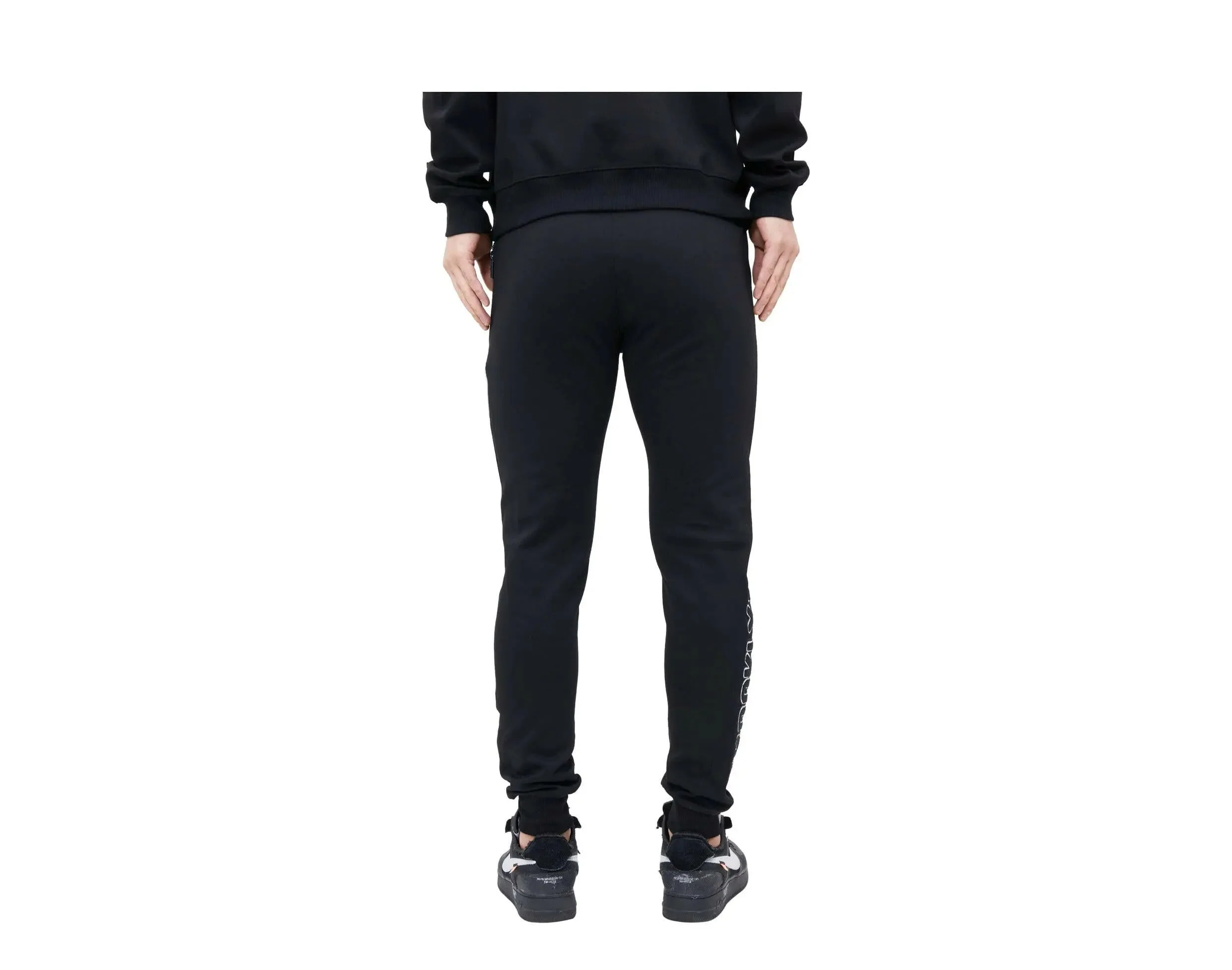 Pro Standard NBA Brooklyn Nets Logo Blended Men Jogger Pants Black - Image 4