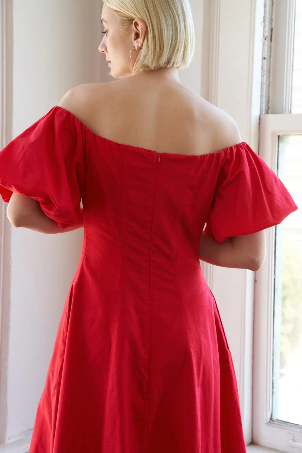 Protecting My Peace Red Woven Midi Dress - Image 2