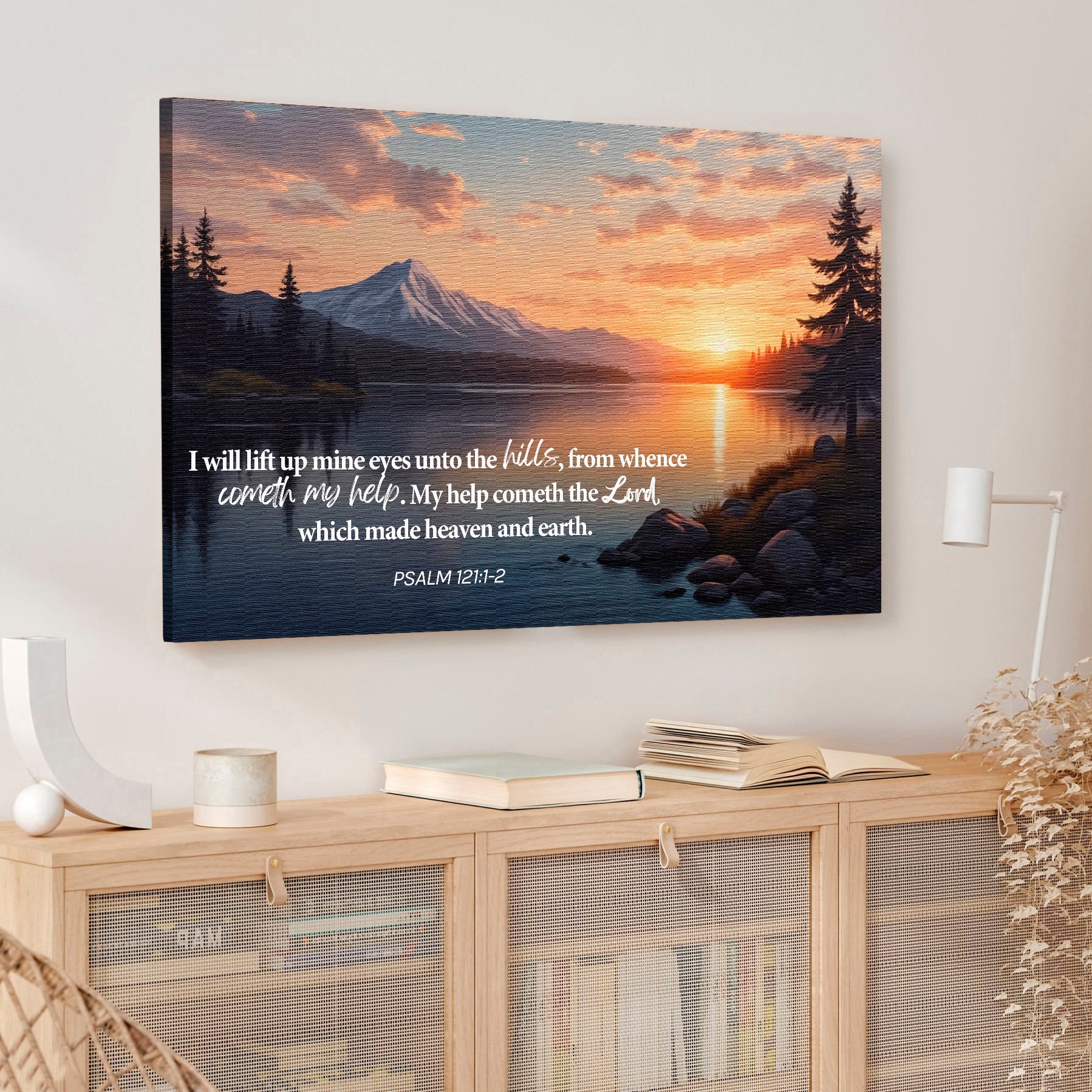 Psalm 121:1-2 - A Song Of Ascents Faith Wall Sign - Image 2