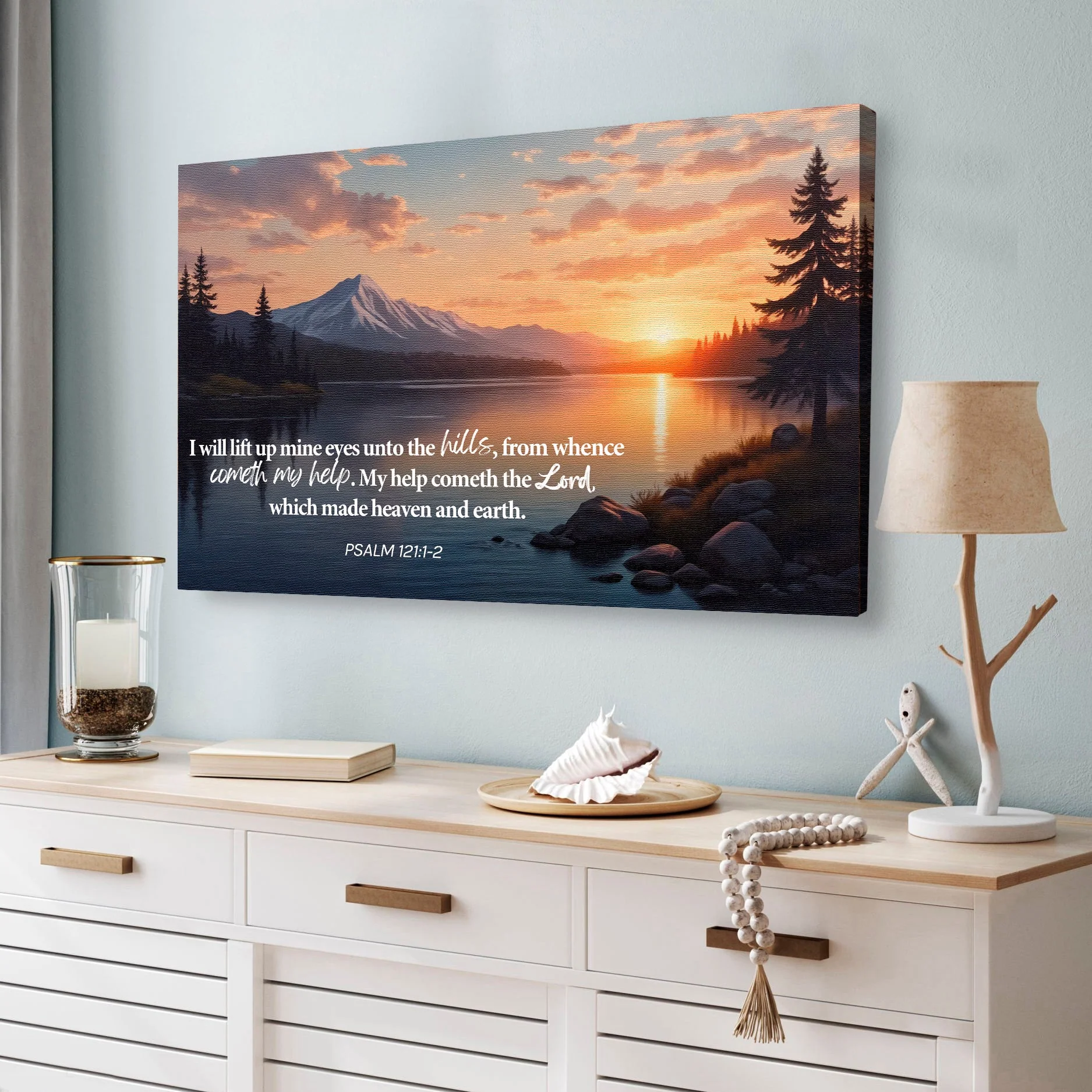 Psalm 121:1-2 - A Song Of Ascents Faith Wall Sign - Image 4