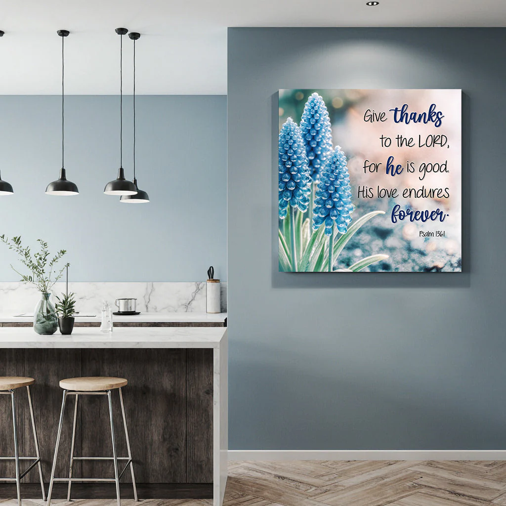 Psalm 136:1 - Give Thanks To The Lord Faith Wall Sign - Image 3