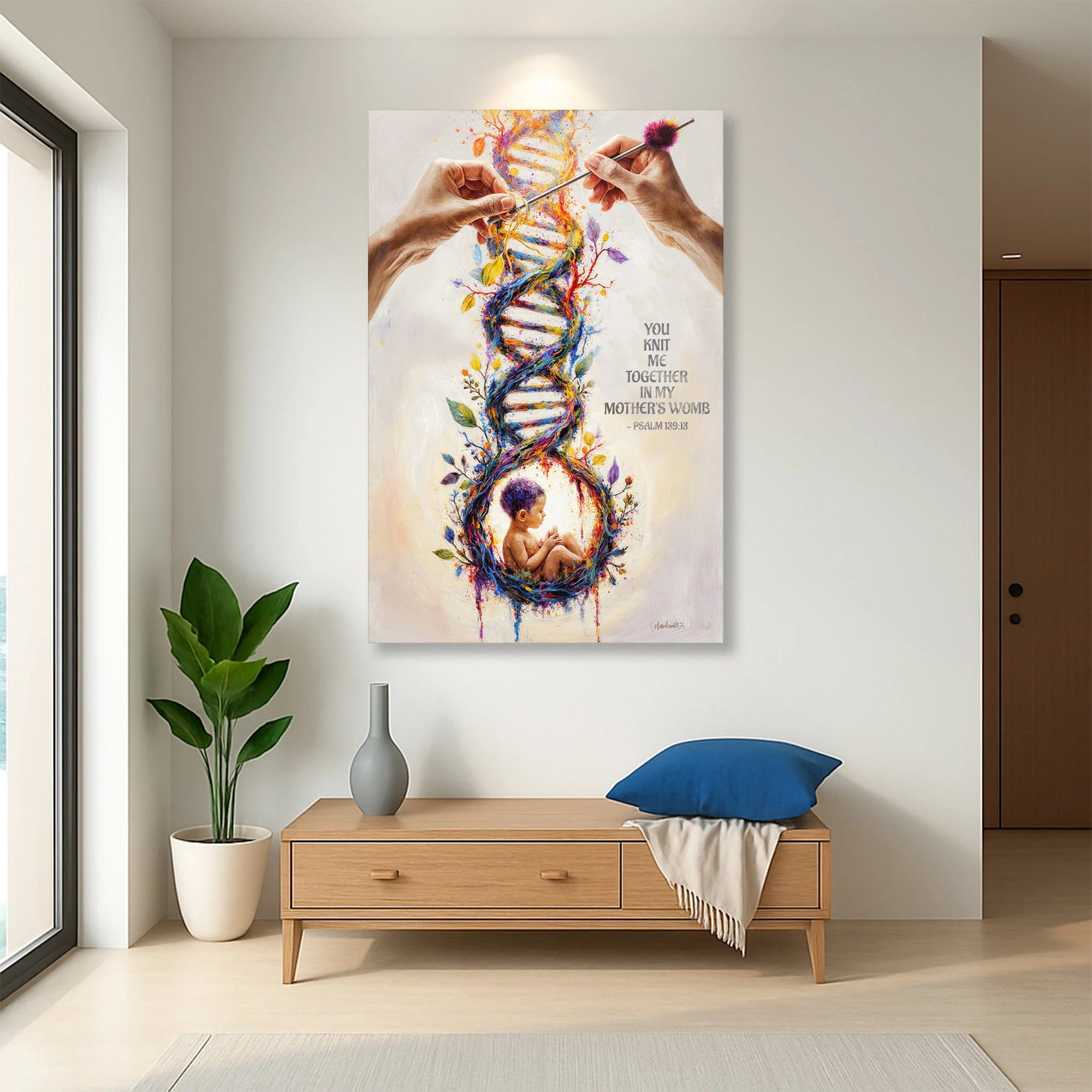 Psalm 139:13 - For You Knit Me In My Mother's Womb Faith Sign - Image 3