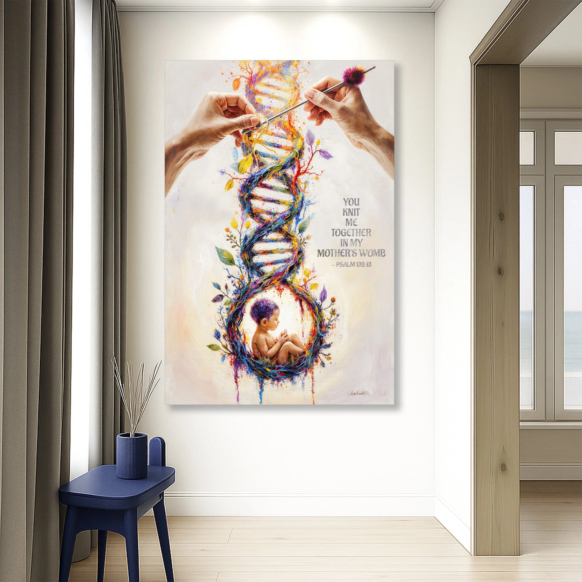 Psalm 139:13 - For You Knit Me In My Mother's Womb Faith Sign - Image 5