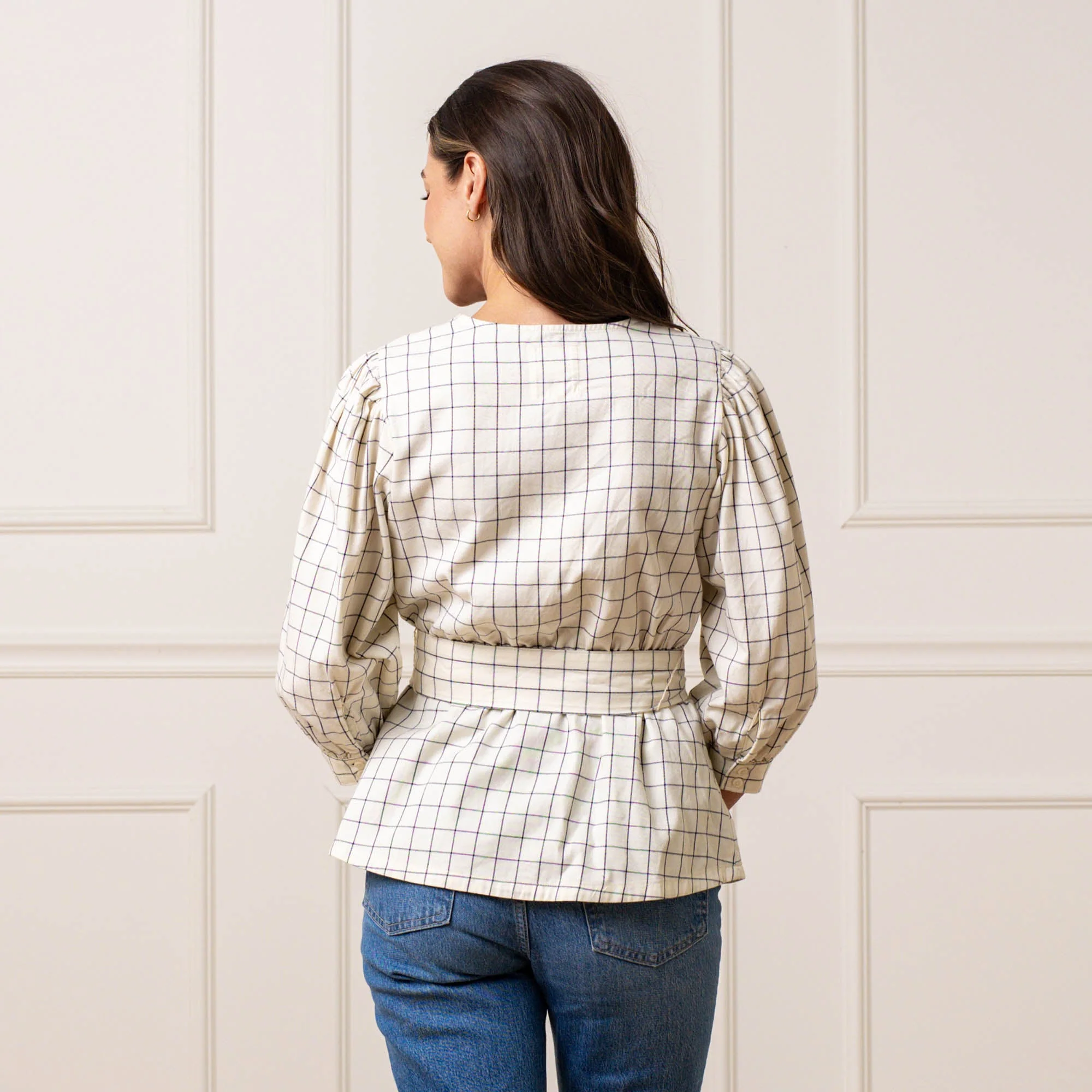 Puff Sleeve Organic Wrap Top - Image 2