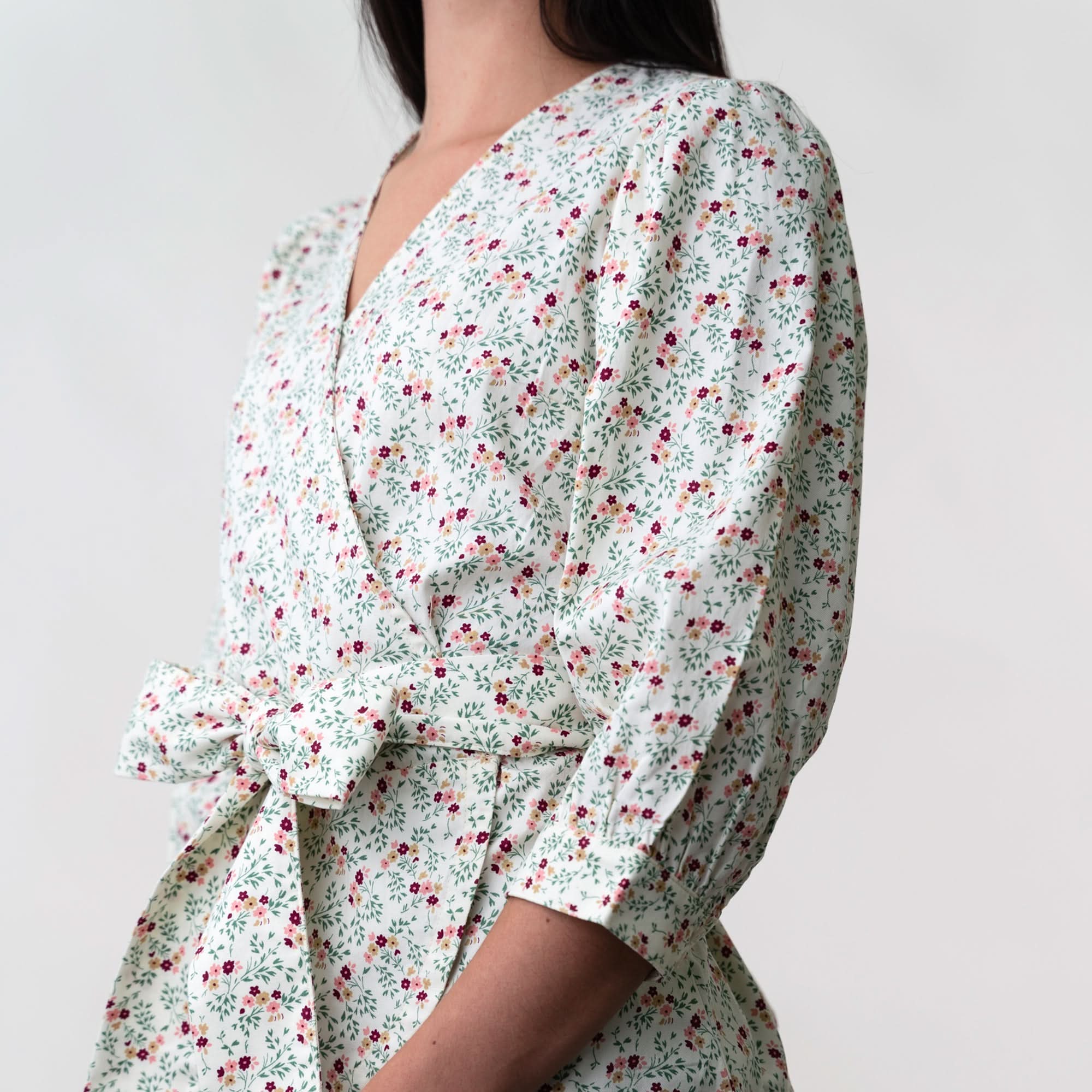 Puff Sleeve Wrap Top - Image 6