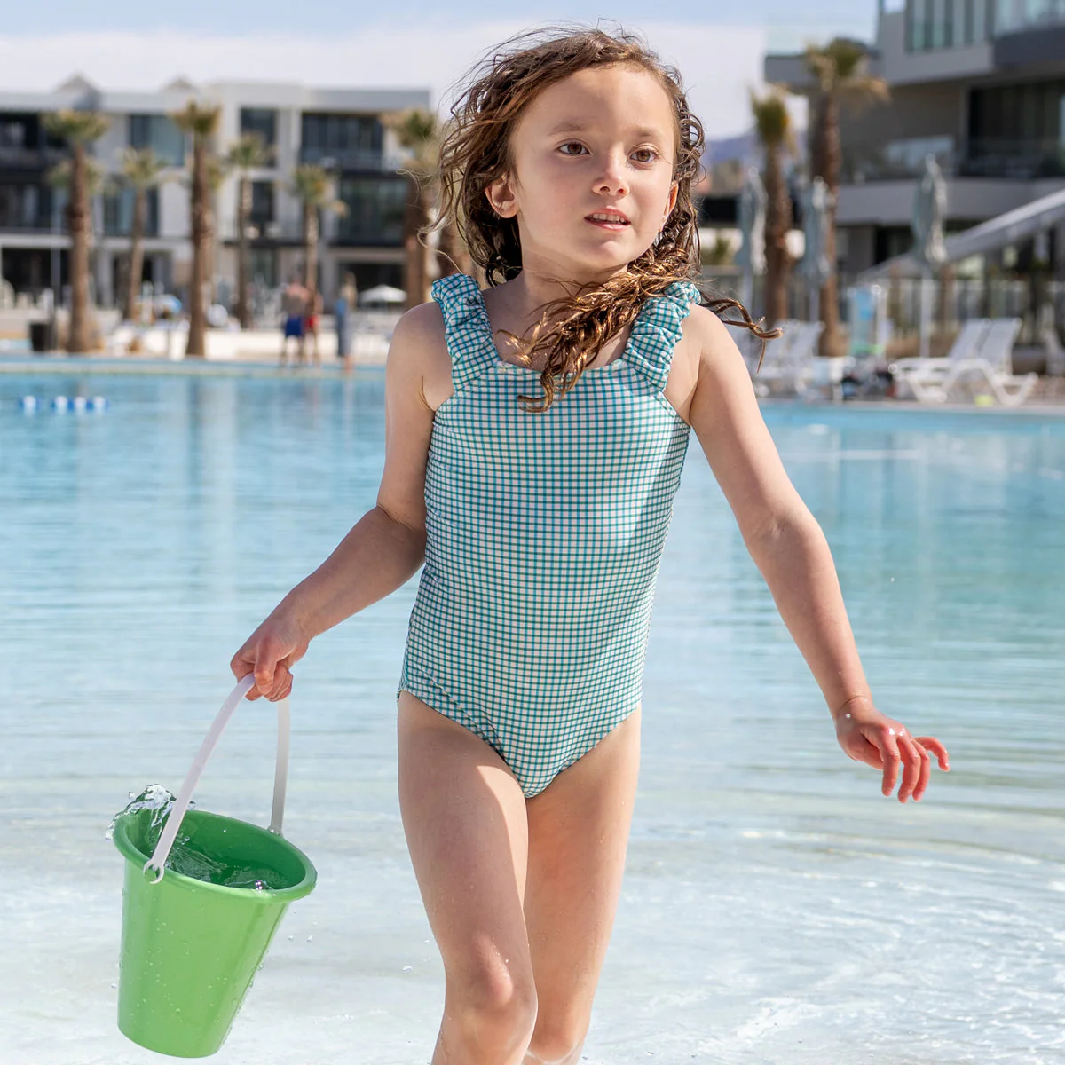 Puffy Sleeve One Piece Swimsuit (Girls) - Image 14