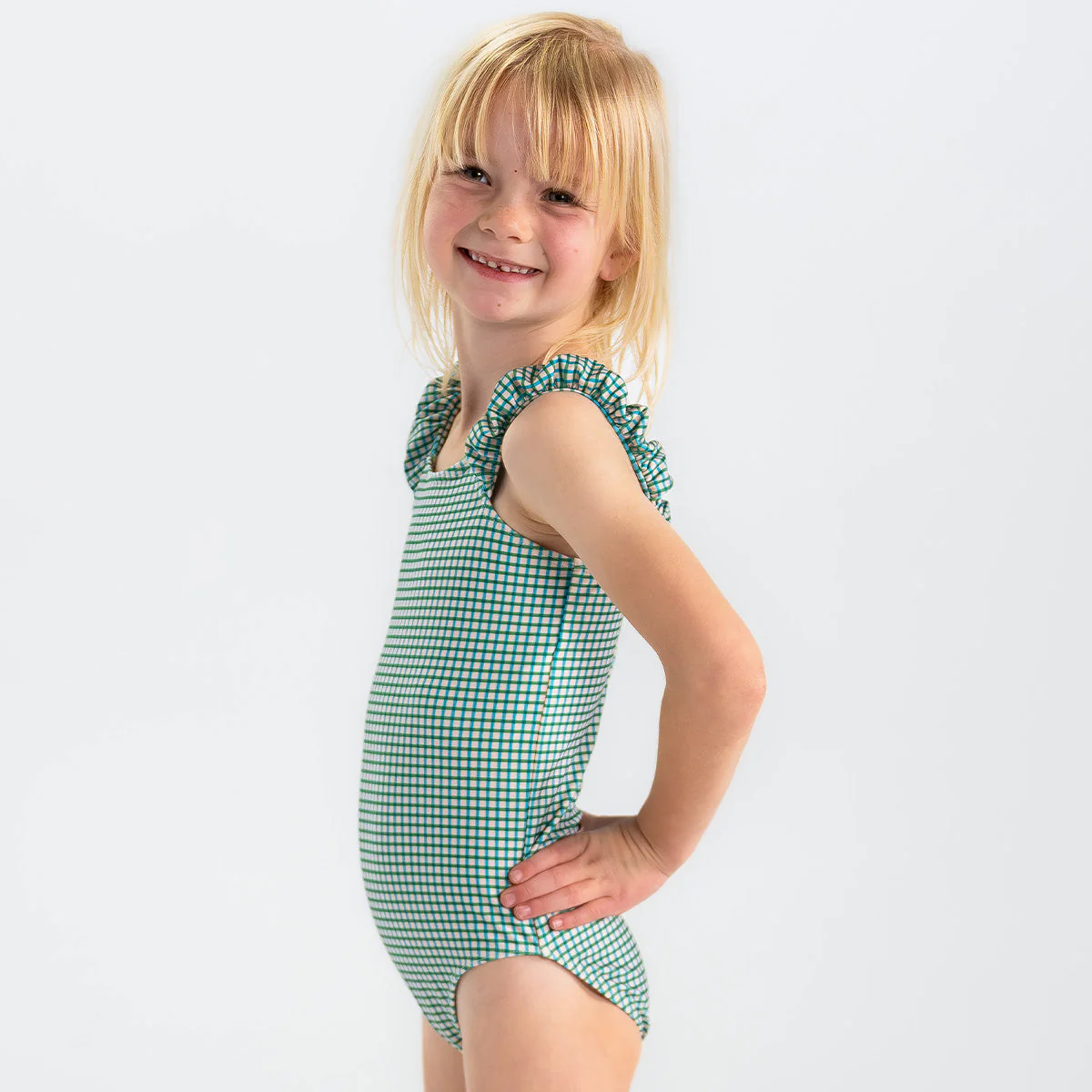 Puffy Sleeve One Piece Swimsuit (Girls) - Image 16