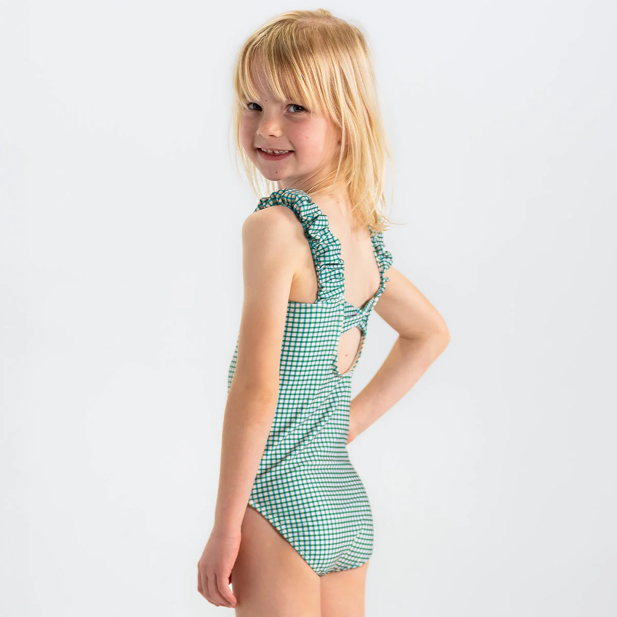 Puffy Sleeve One Piece Swimsuit (Girls) - Image 17