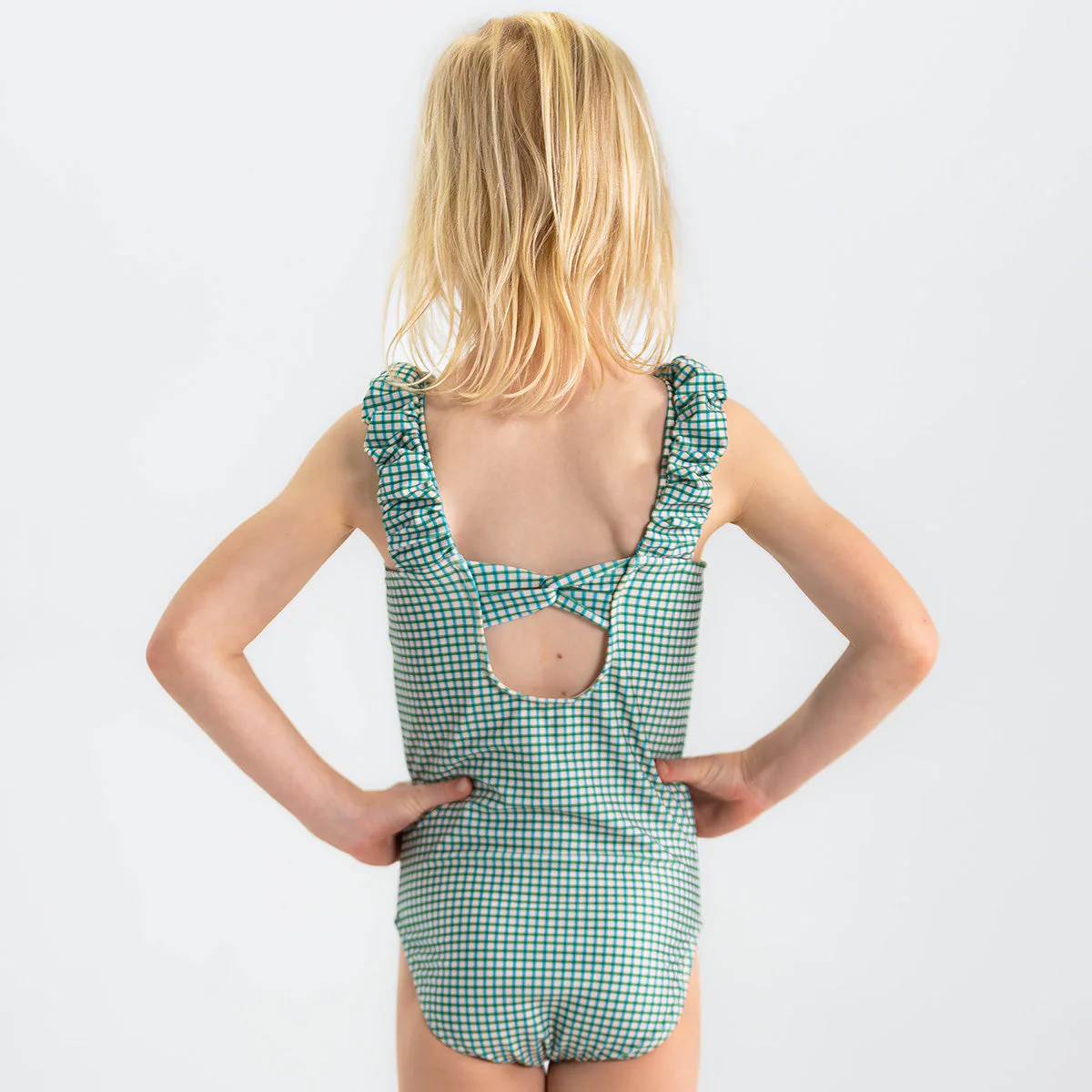 Puffy Sleeve One Piece Swimsuit (Girls) - Image 18