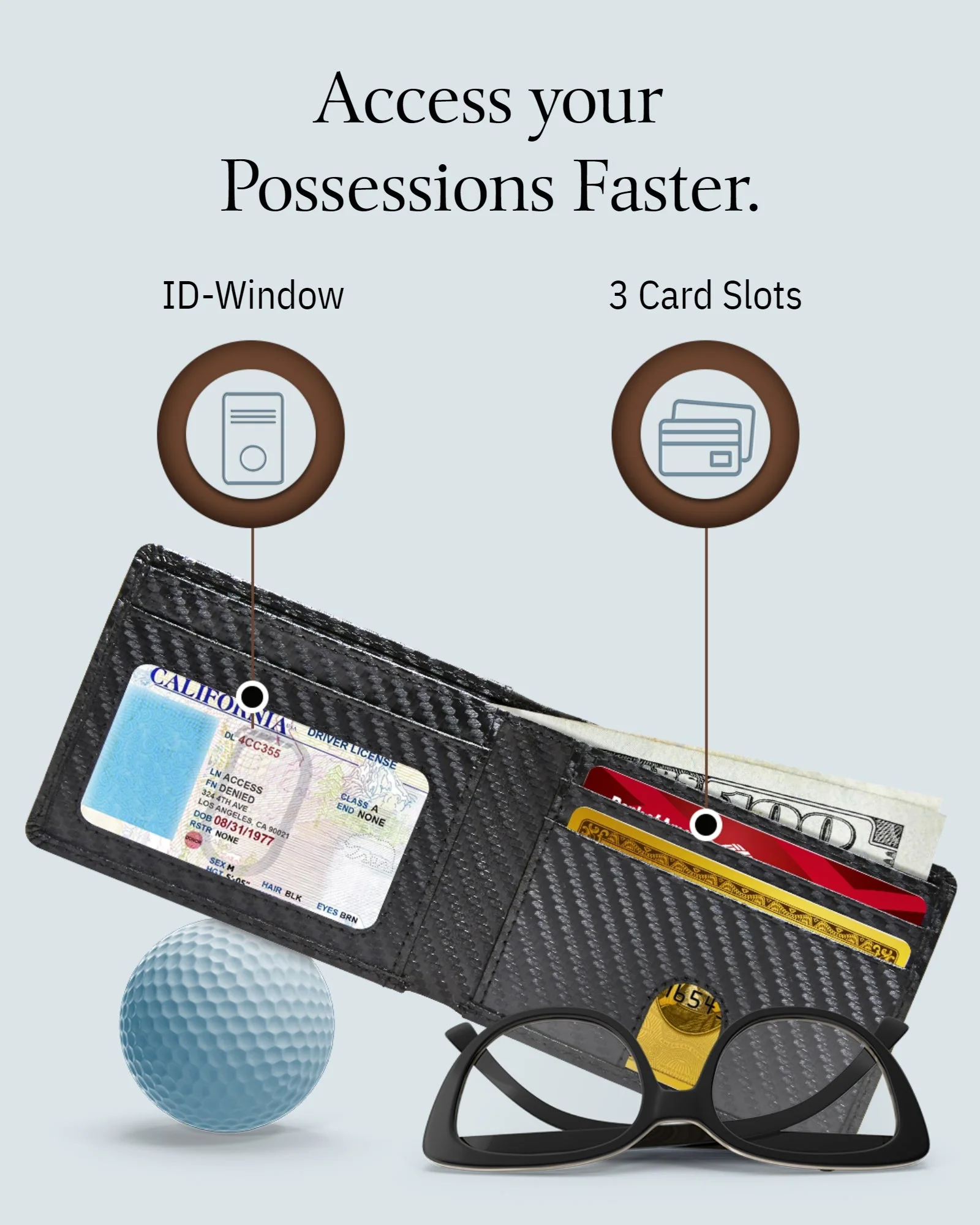 Pull Strap Bifold Wallet - Image 10