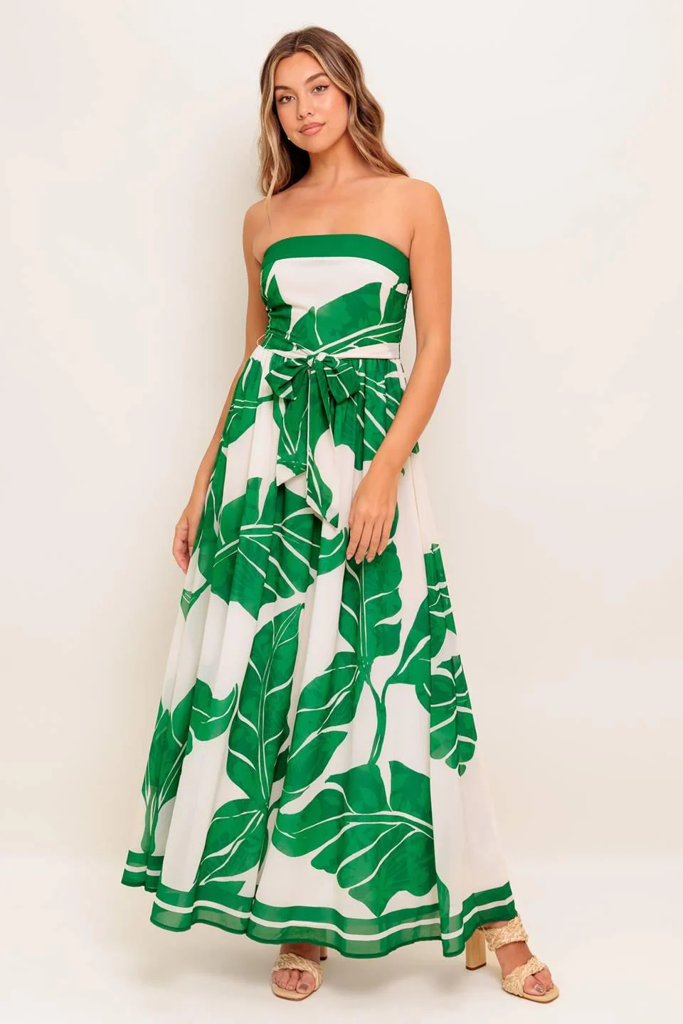 Pure Moment Green Woven Ankle Dress - Image 5