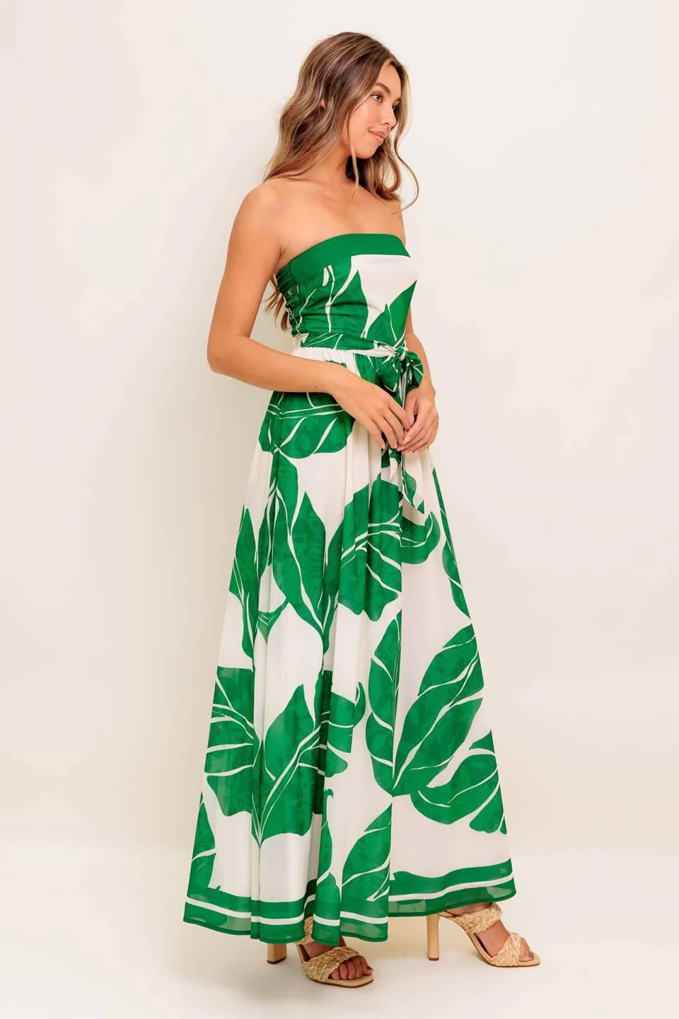 Pure Moment Green Woven Ankle Dress - Image 6