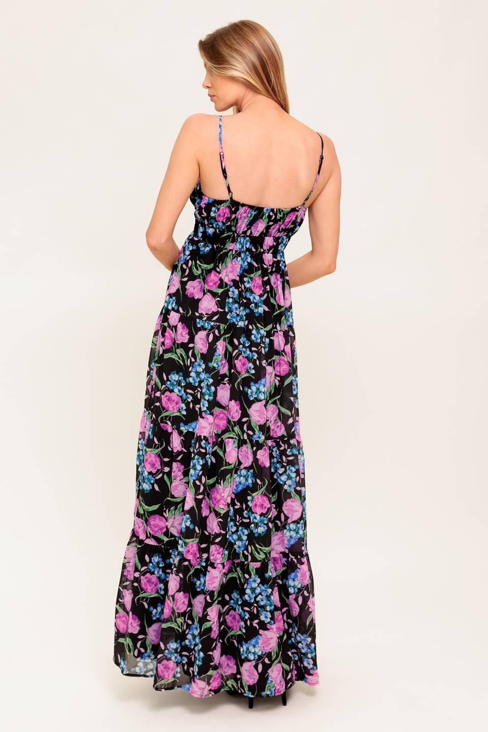 Pure Sunshine Black Woven Maxi Dress - Image 4