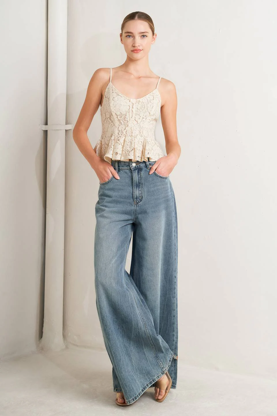 Purely Romantic Woven Lace Cami Top - Image 15
