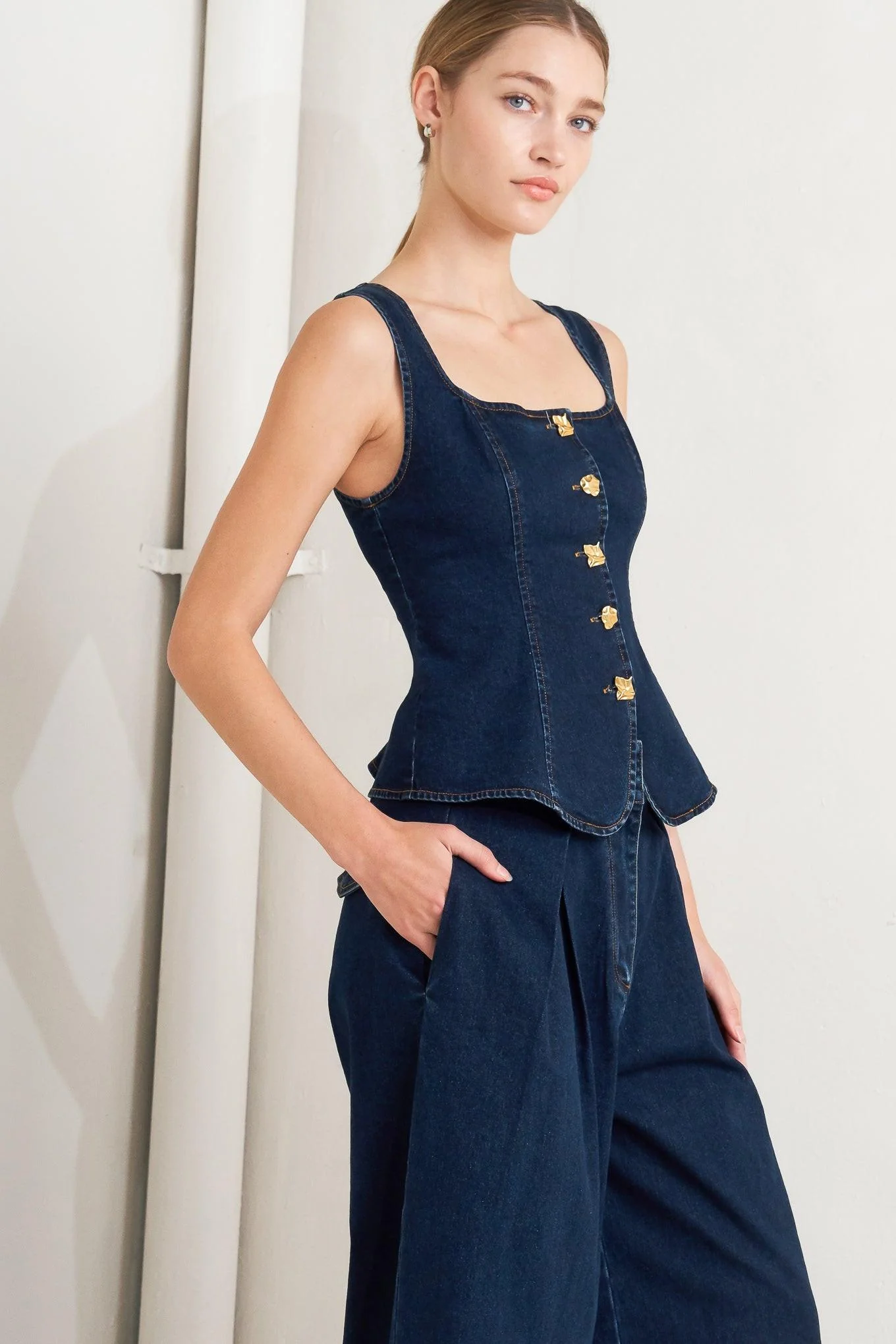 Quiet Luxe Denim Top - Image 3