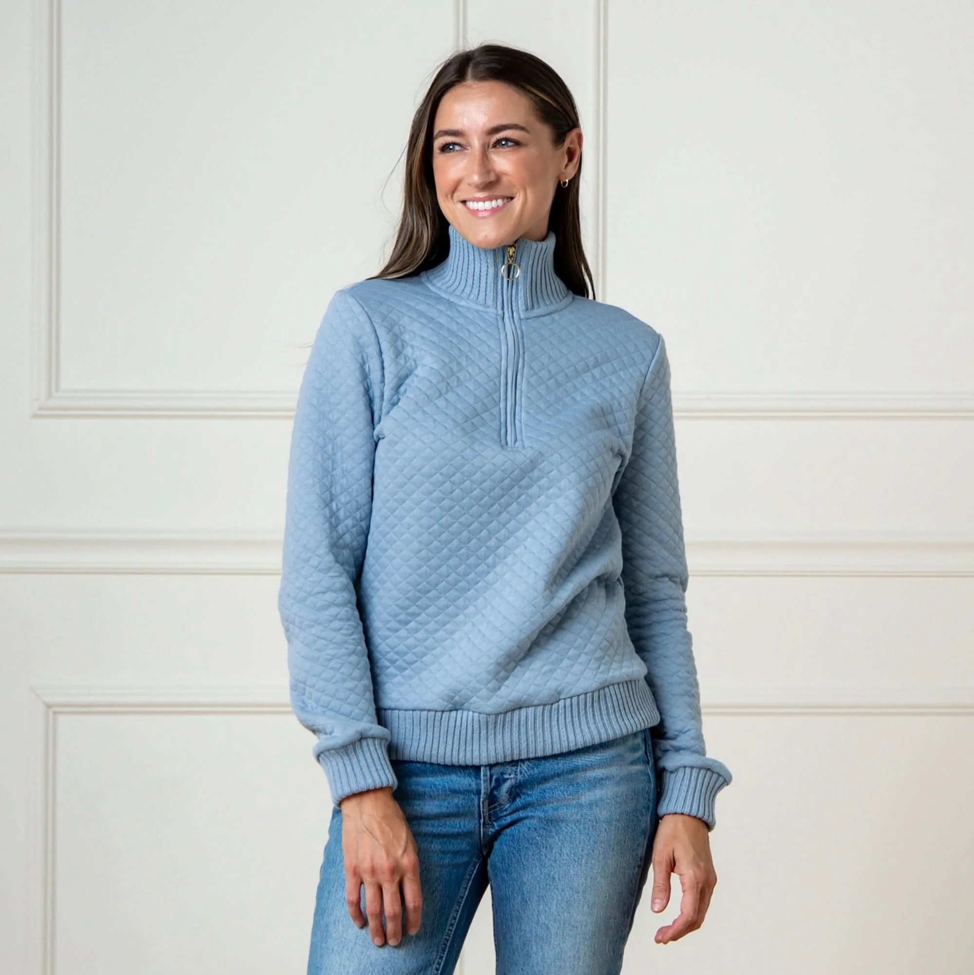 Quilted Half Zip Pullover - Image 4
