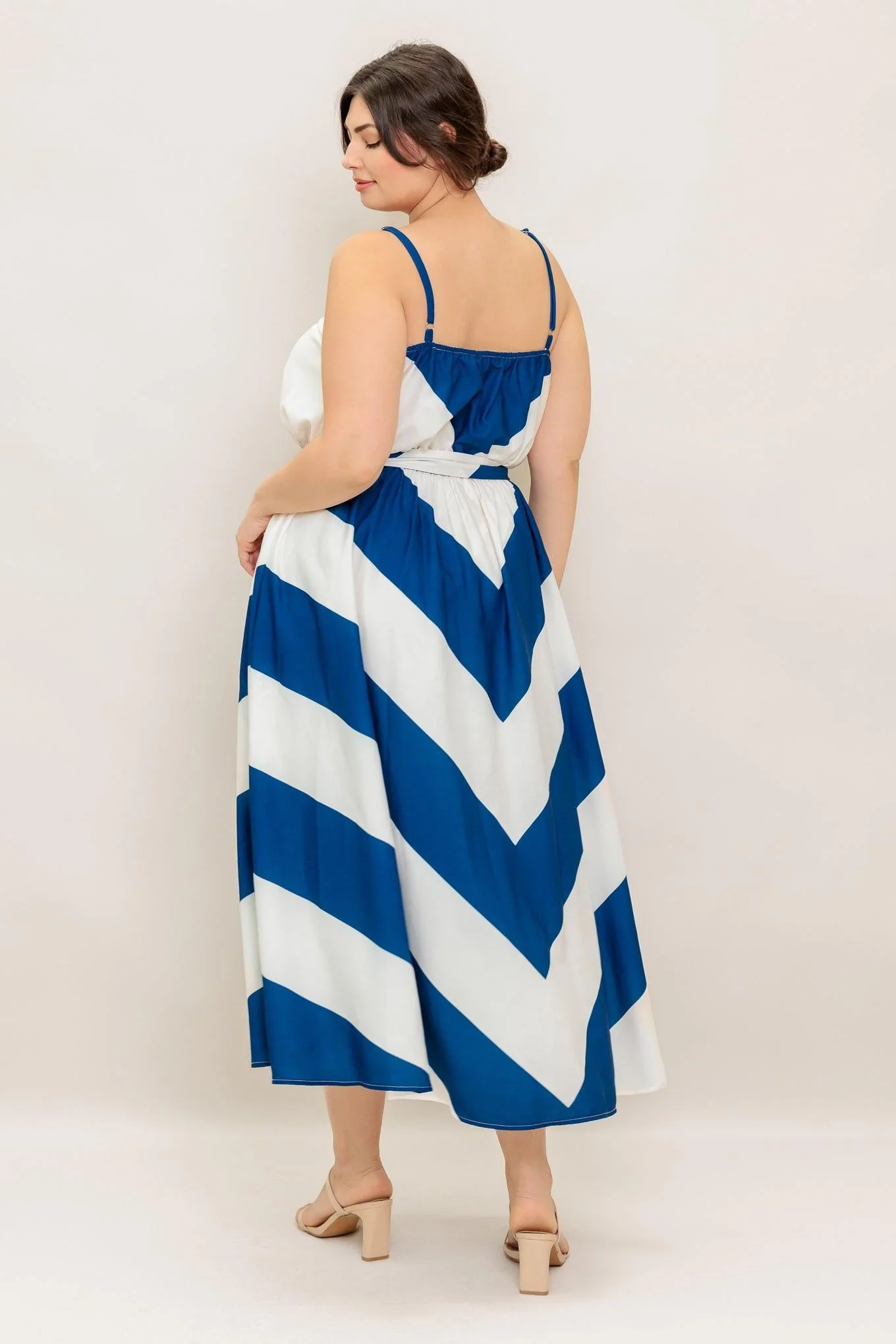 Radiant Heart Navy Woven Midi Dress - Image 13