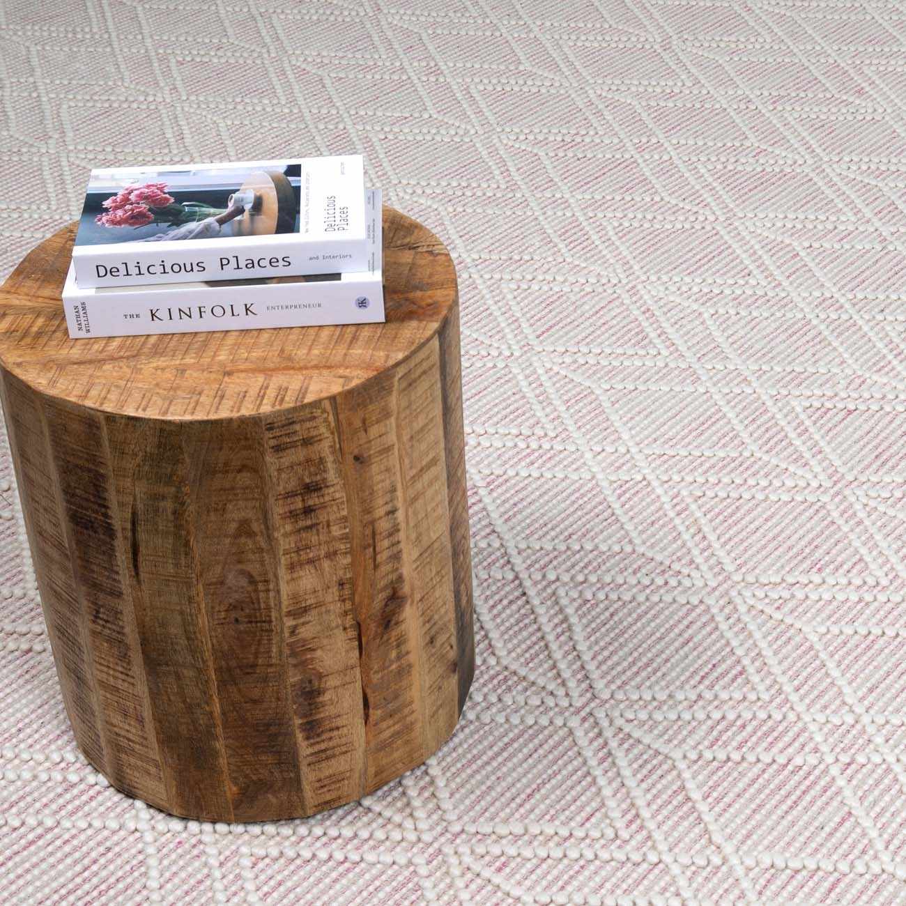 Ramsbury Soft Pink Wool Rug - Clearance - Image 9