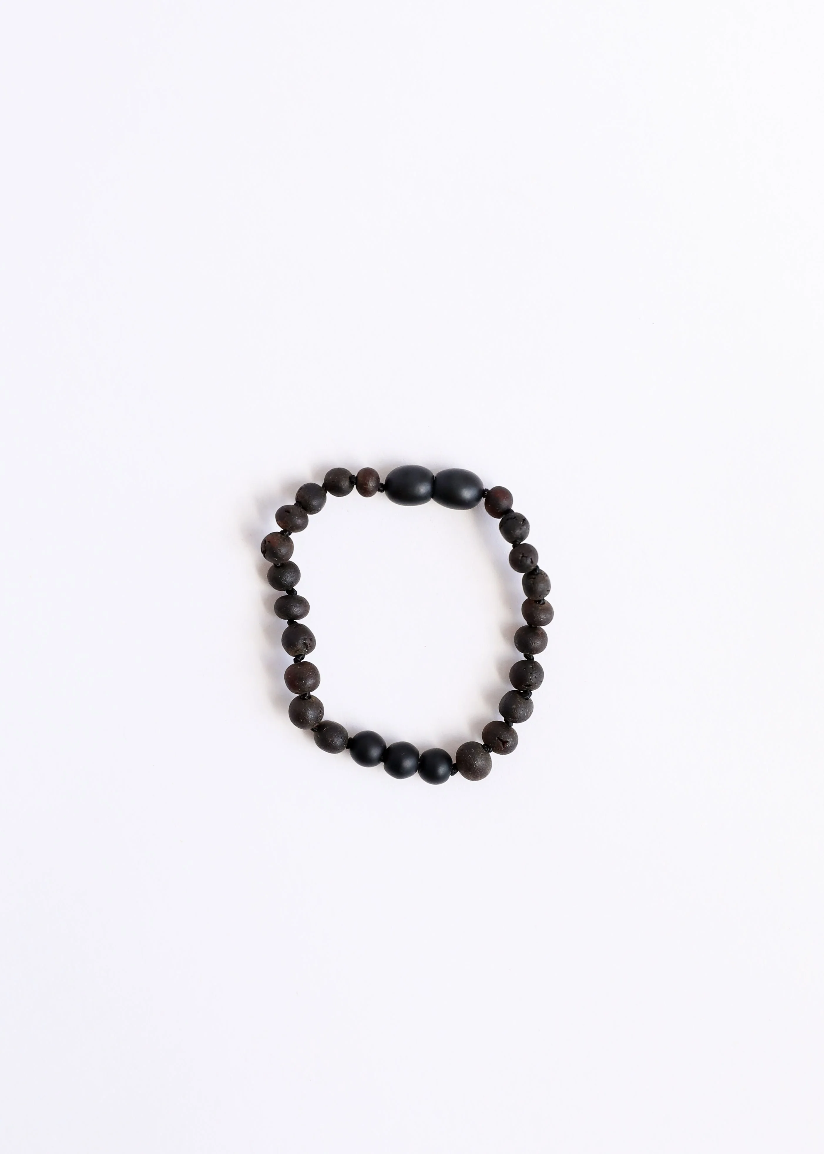 Raw Black Baltic Amber + Shungite || Anklet or Bracelet - Image 2