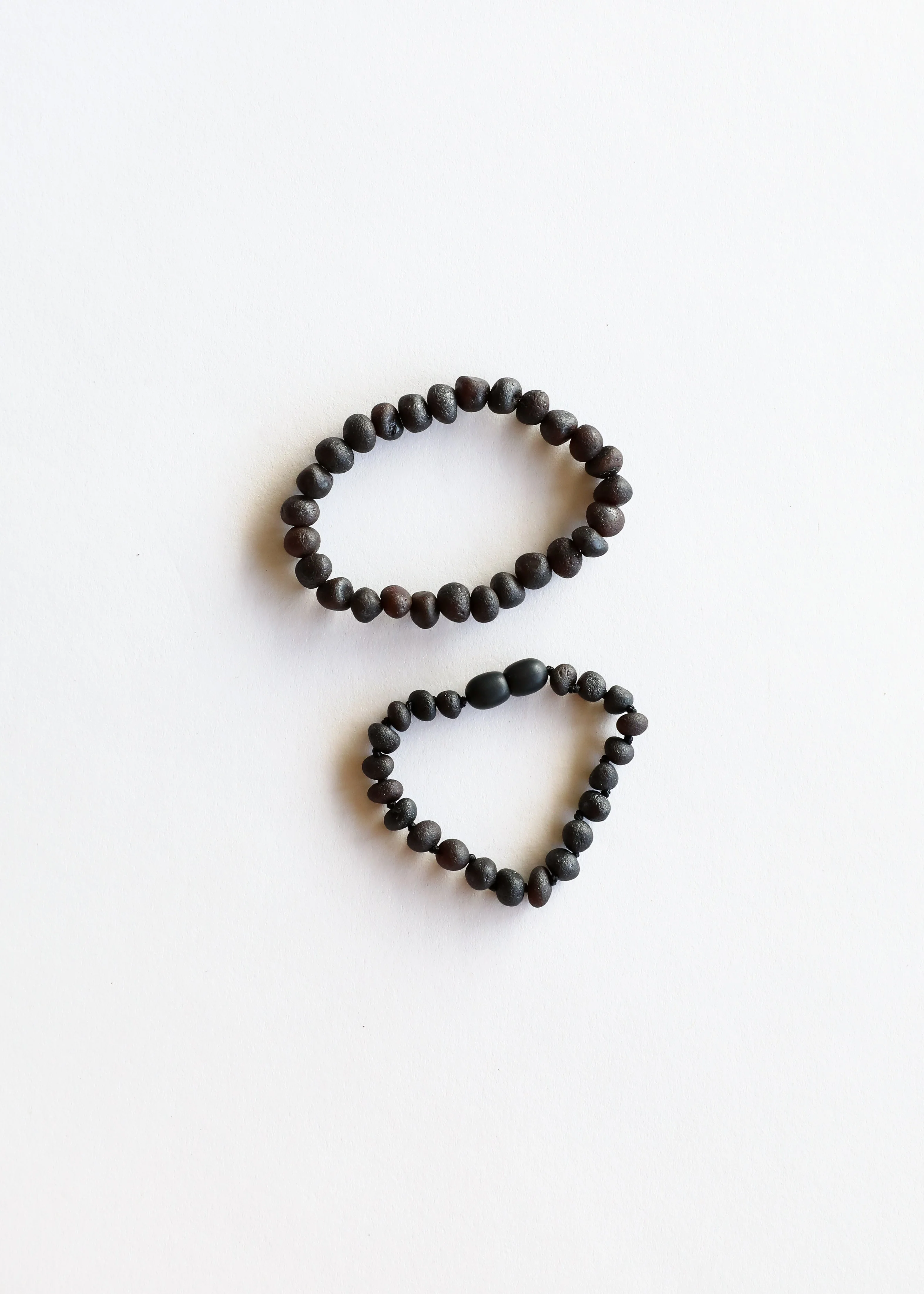 Raw Black Baltic Sea Amber || Anklet or Bracelet - Image 2