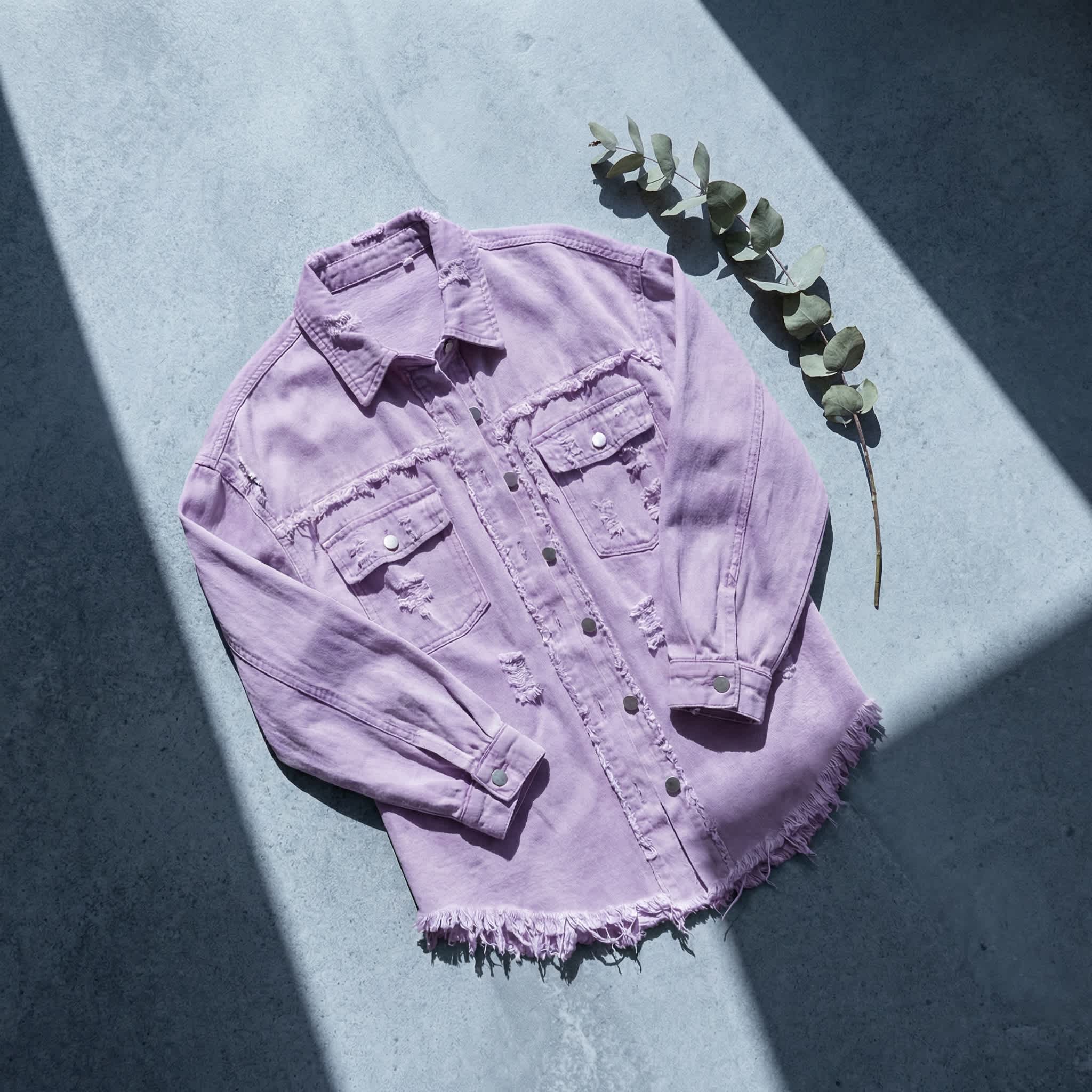 De Sepreso Raw Edge Distressed Denim Jacket - Image 27