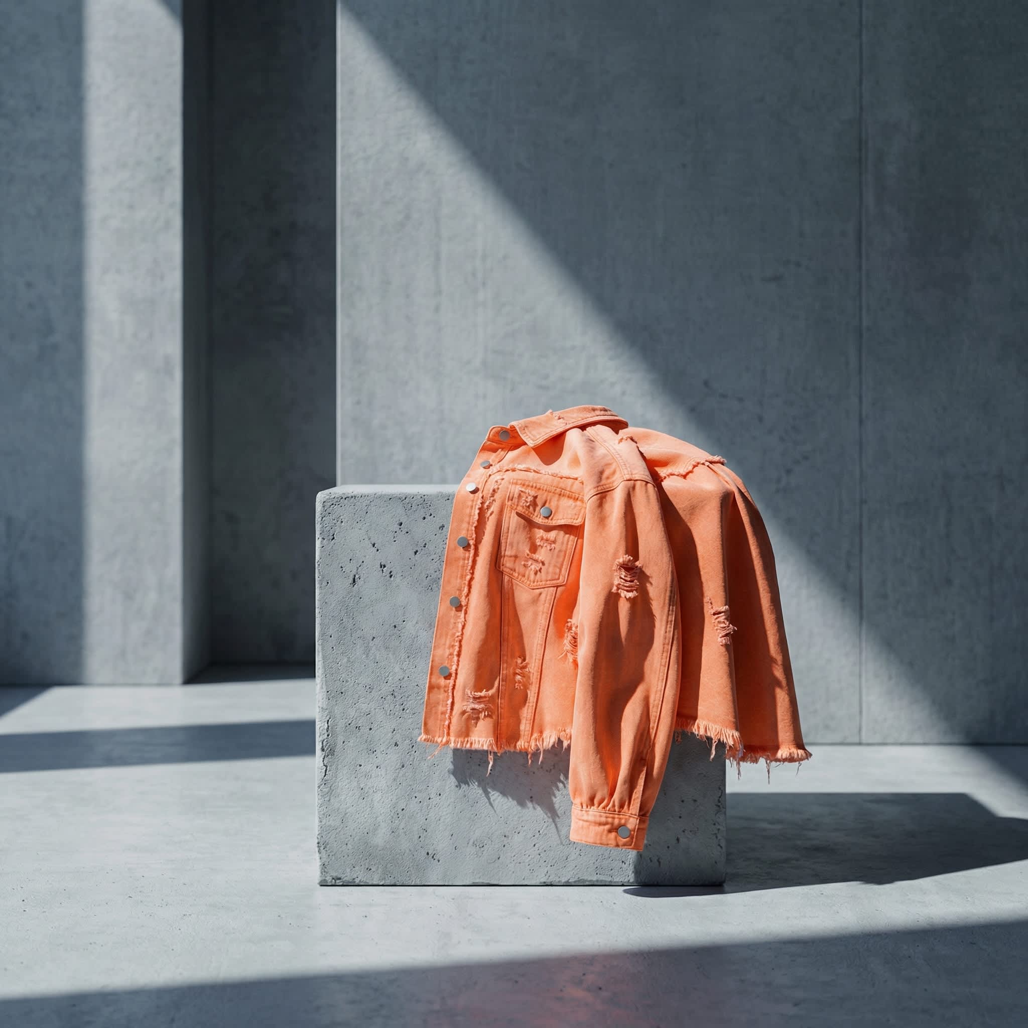 De Sepreso Raw Edge Distressed Denim Jacket - Image 64