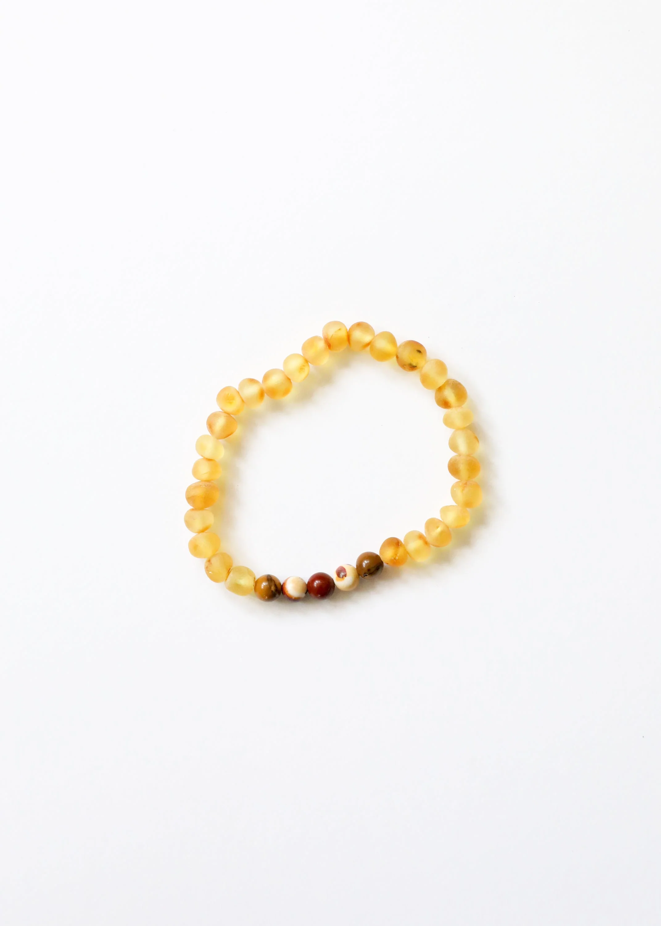 Raw Honey Baltic Amber + Mookaite Jasper || Anklet or Bracelet - Image 4