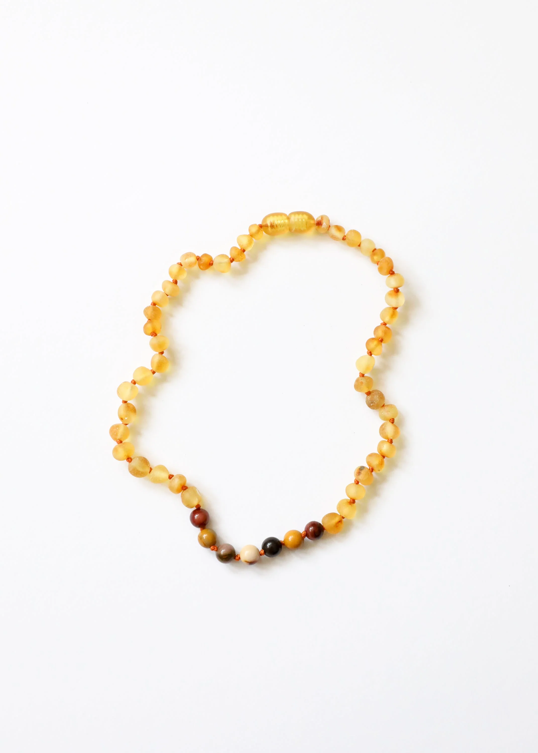 Raw Honey Baltic Amber + Mookaite Jasper || Necklace - Image 3