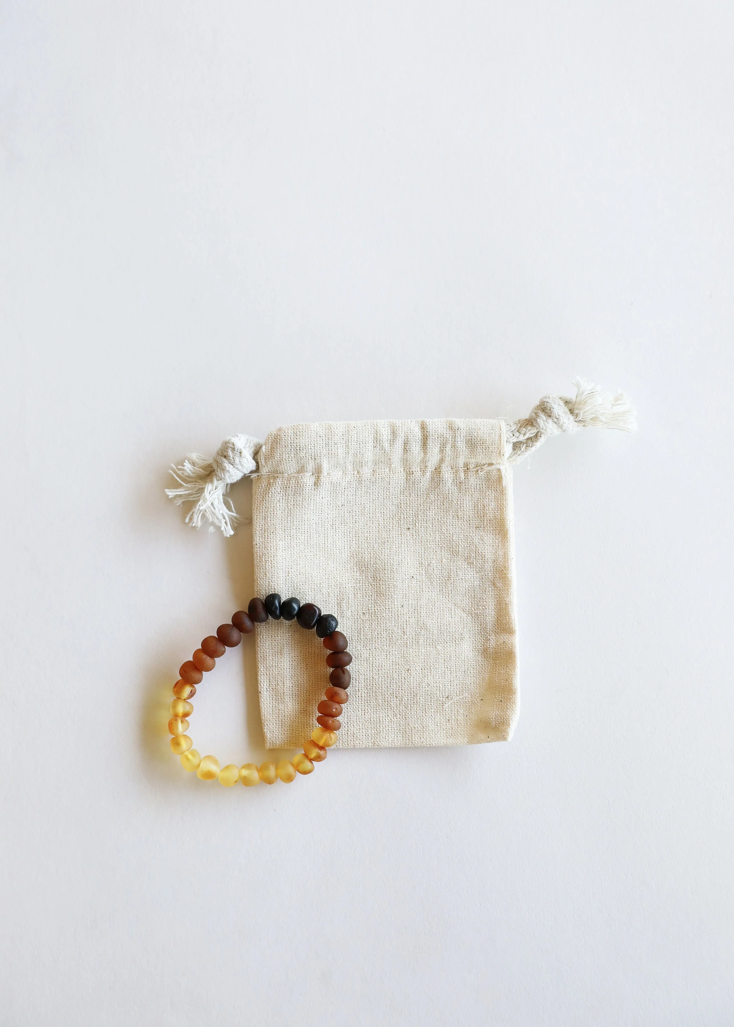 Raw Ombre Baltic Amber + Lava || Adult Bracelet - Image 2