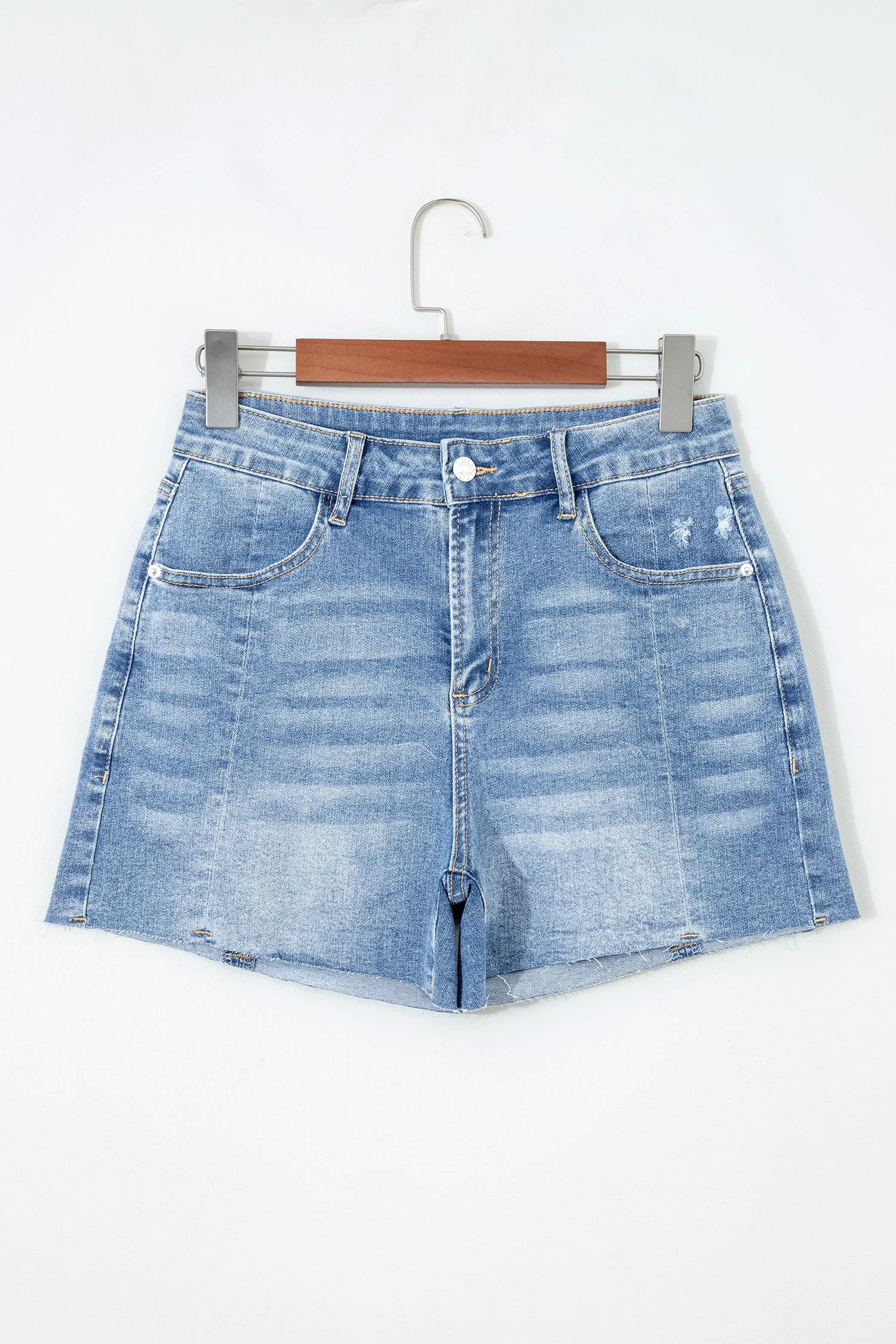 Threaded Pear Rayne Wash Raw Hem Shorts - Image 3