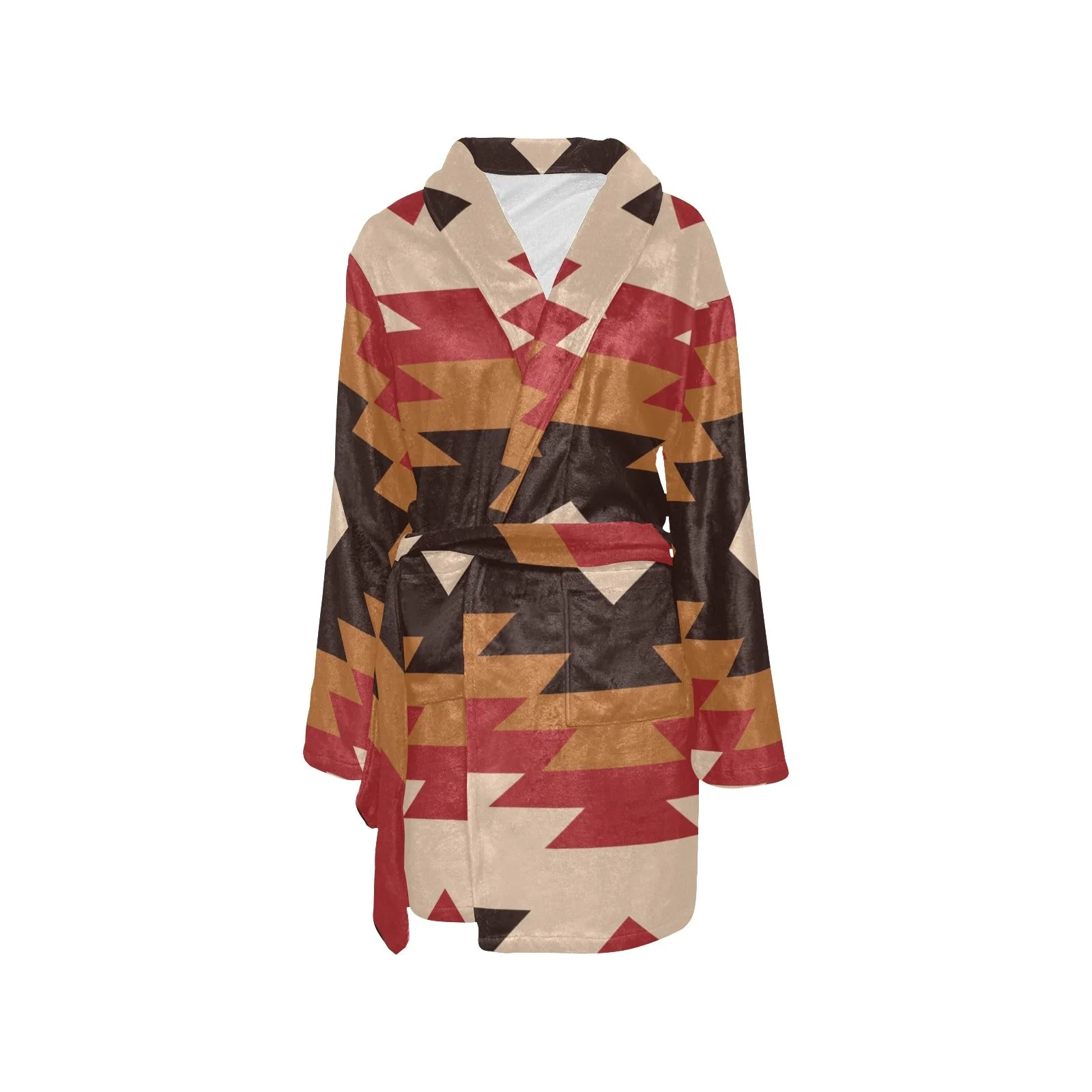 Red Aztec Women's Western Bath Robe - Image 3