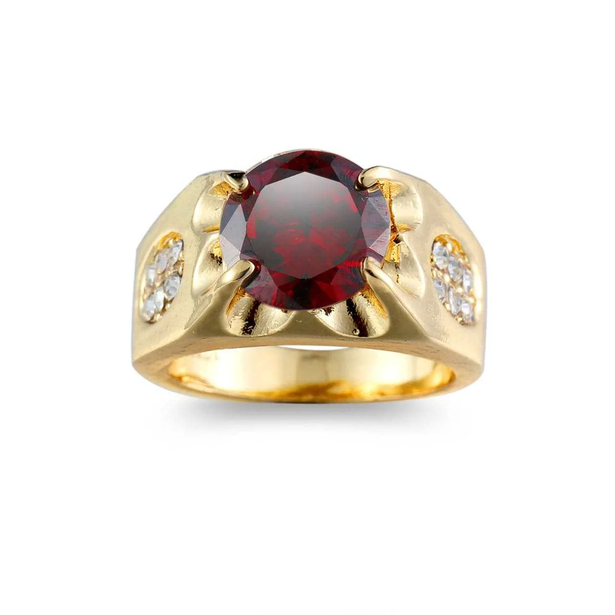 Red Crystal & Goldtone Ring - Image 19